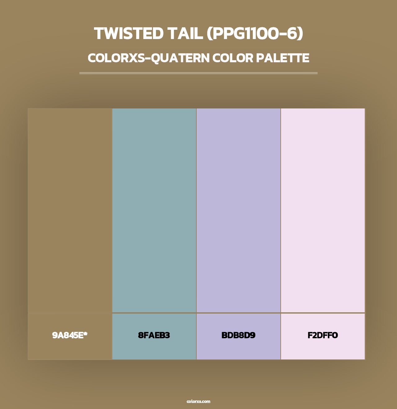 Twisted Tail (PPG1100-6) - Colorxs Quad Palette