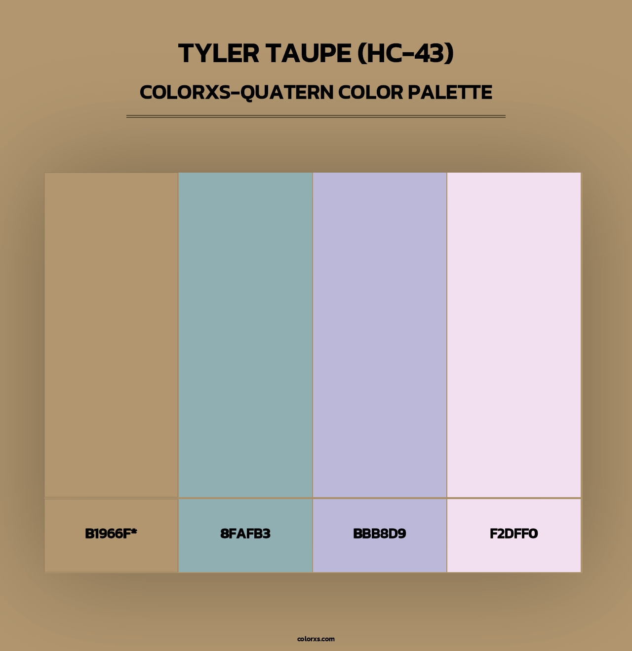 Tyler Taupe (HC-43) - Colorxs Quad Palette