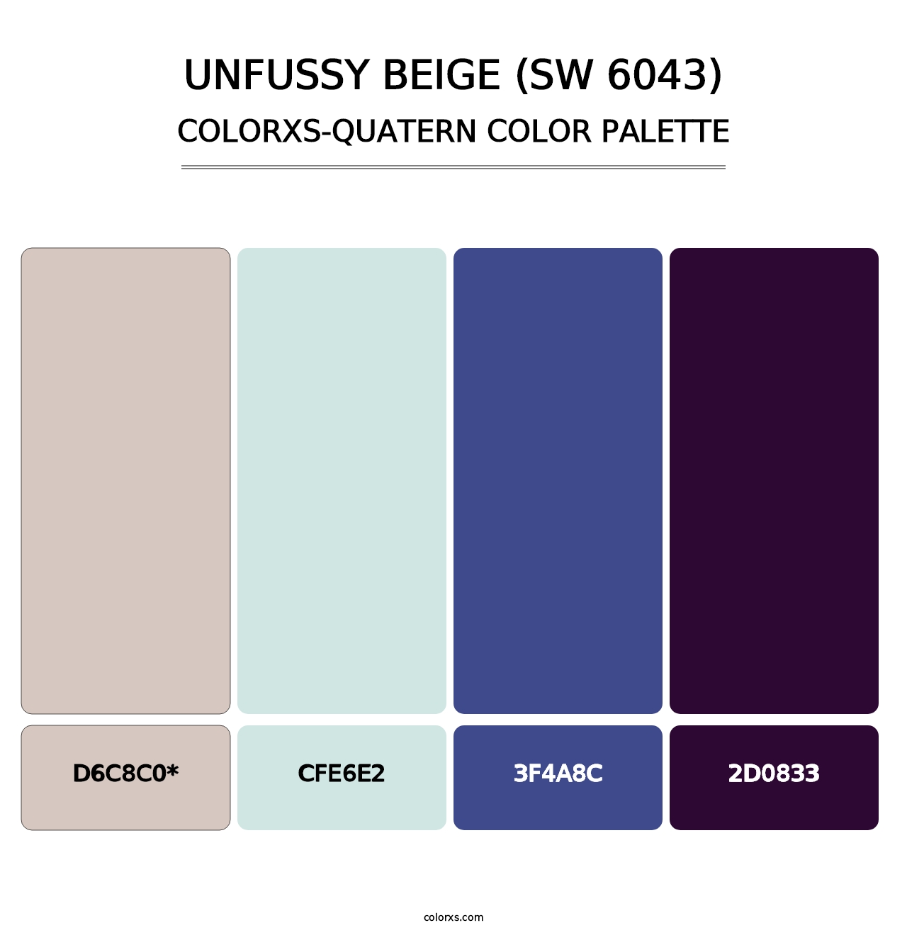 Unfussy Beige (SW 6043) - Colorxs Quad Palette