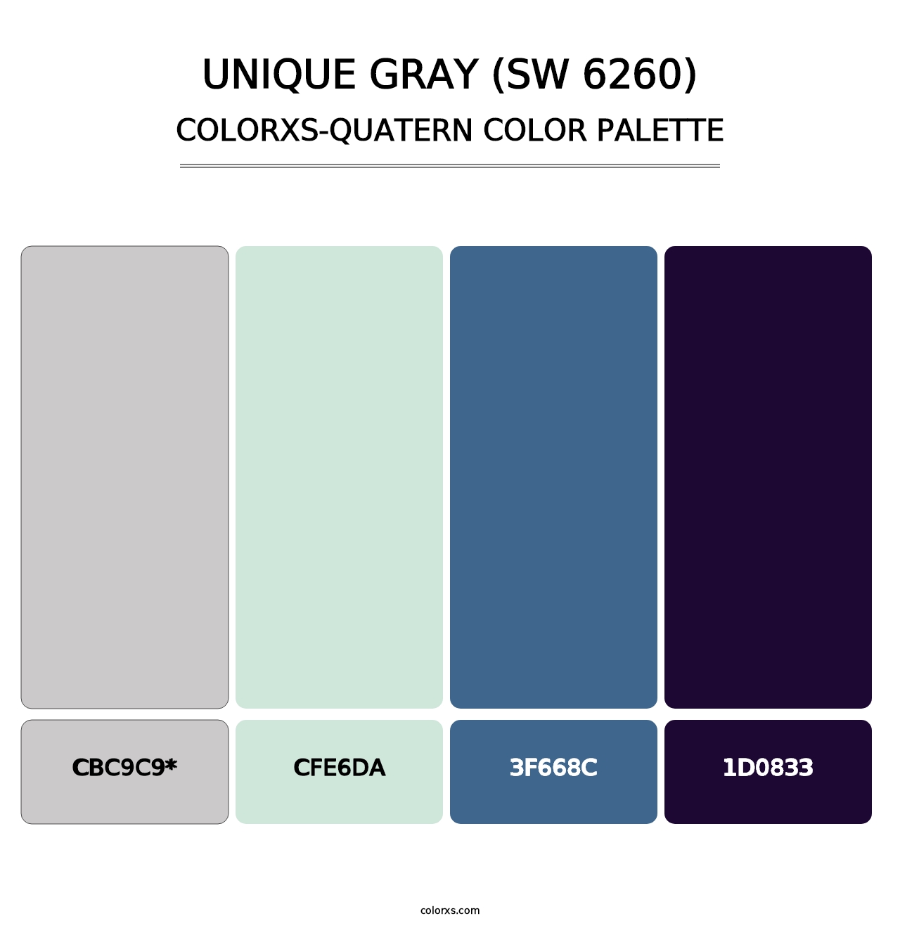 Unique Gray (SW 6260) - Colorxs Quad Palette