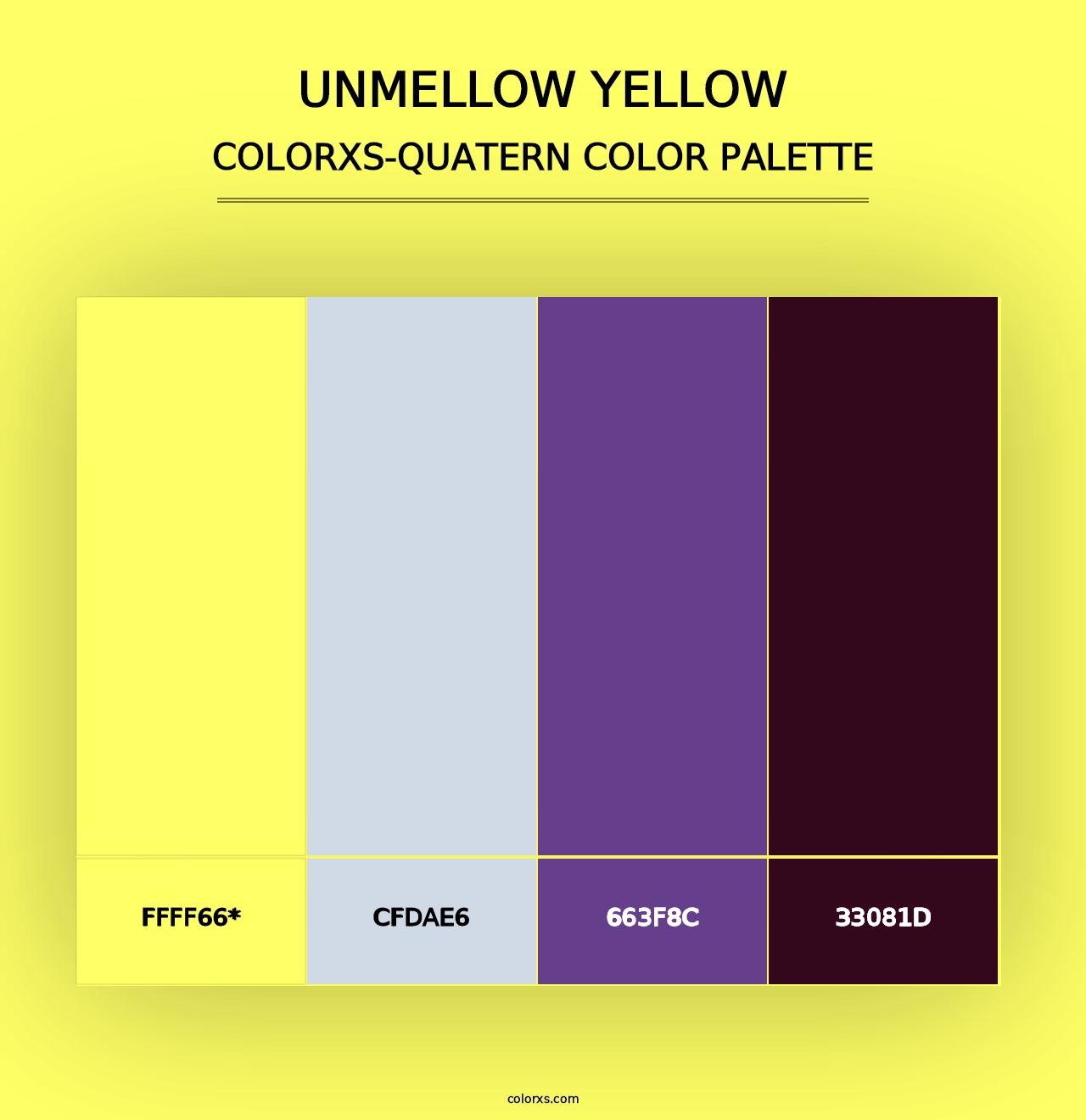 Unmellow Yellow - Colorxs Quad Palette