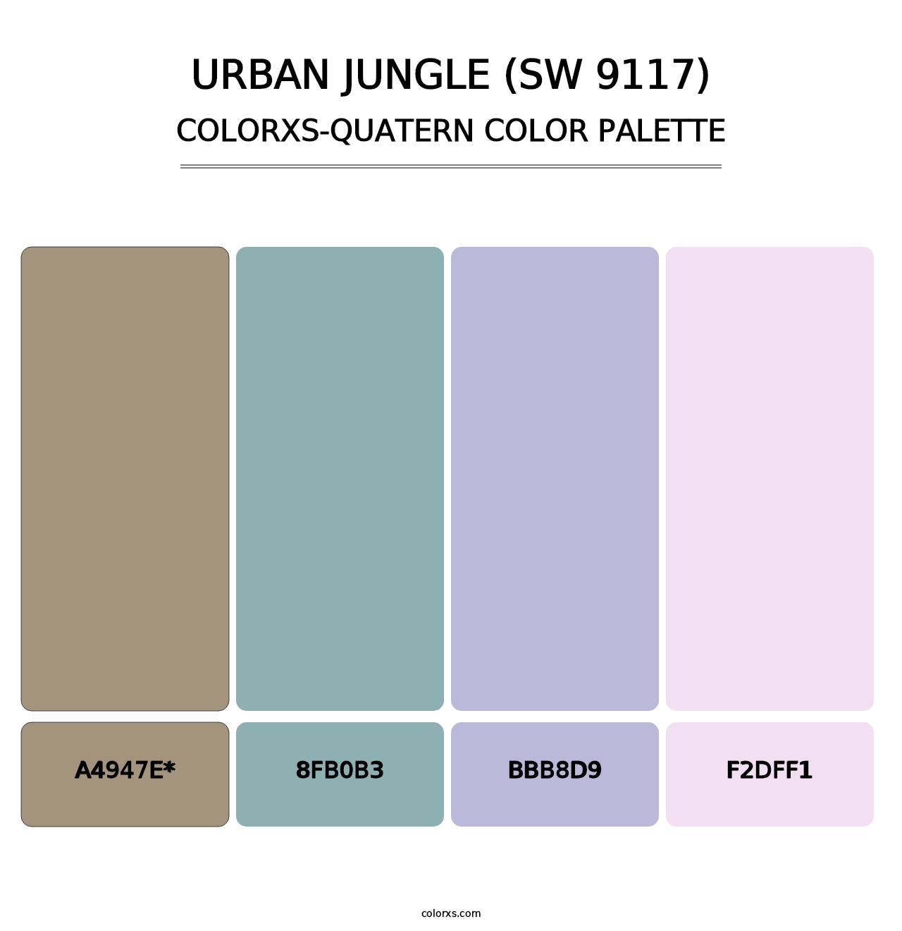 Urban Jungle (SW 9117) - Colorxs Quad Palette