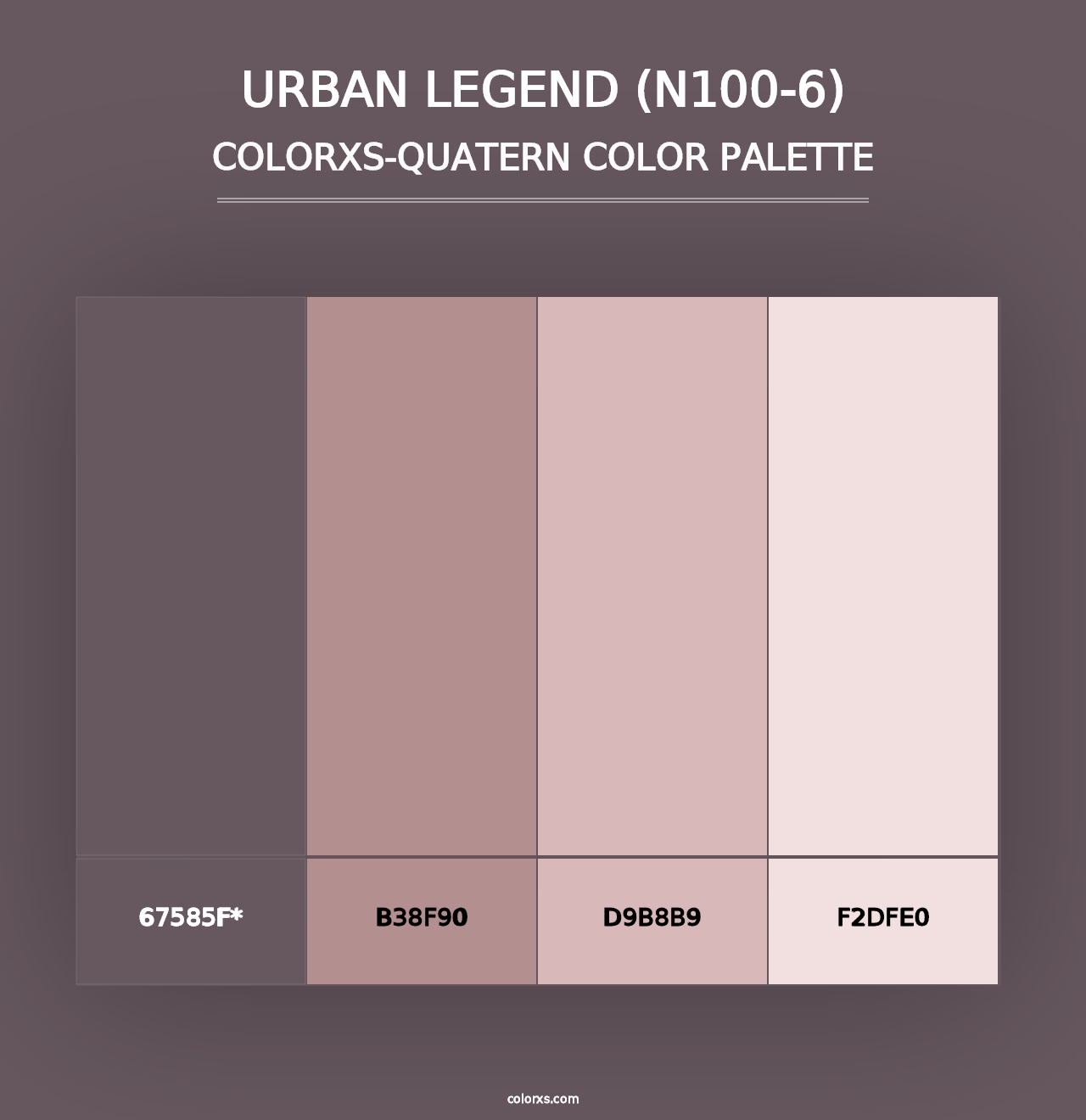 Urban Legend (N100-6) - Colorxs Quad Palette