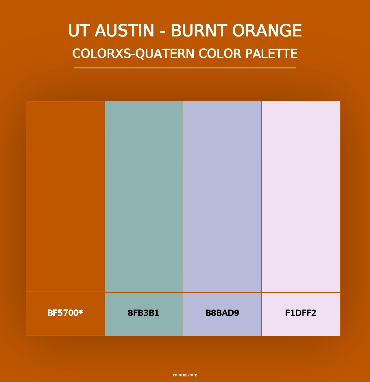 UT Austin - Burnt Orange - Colorxs Quad Palette