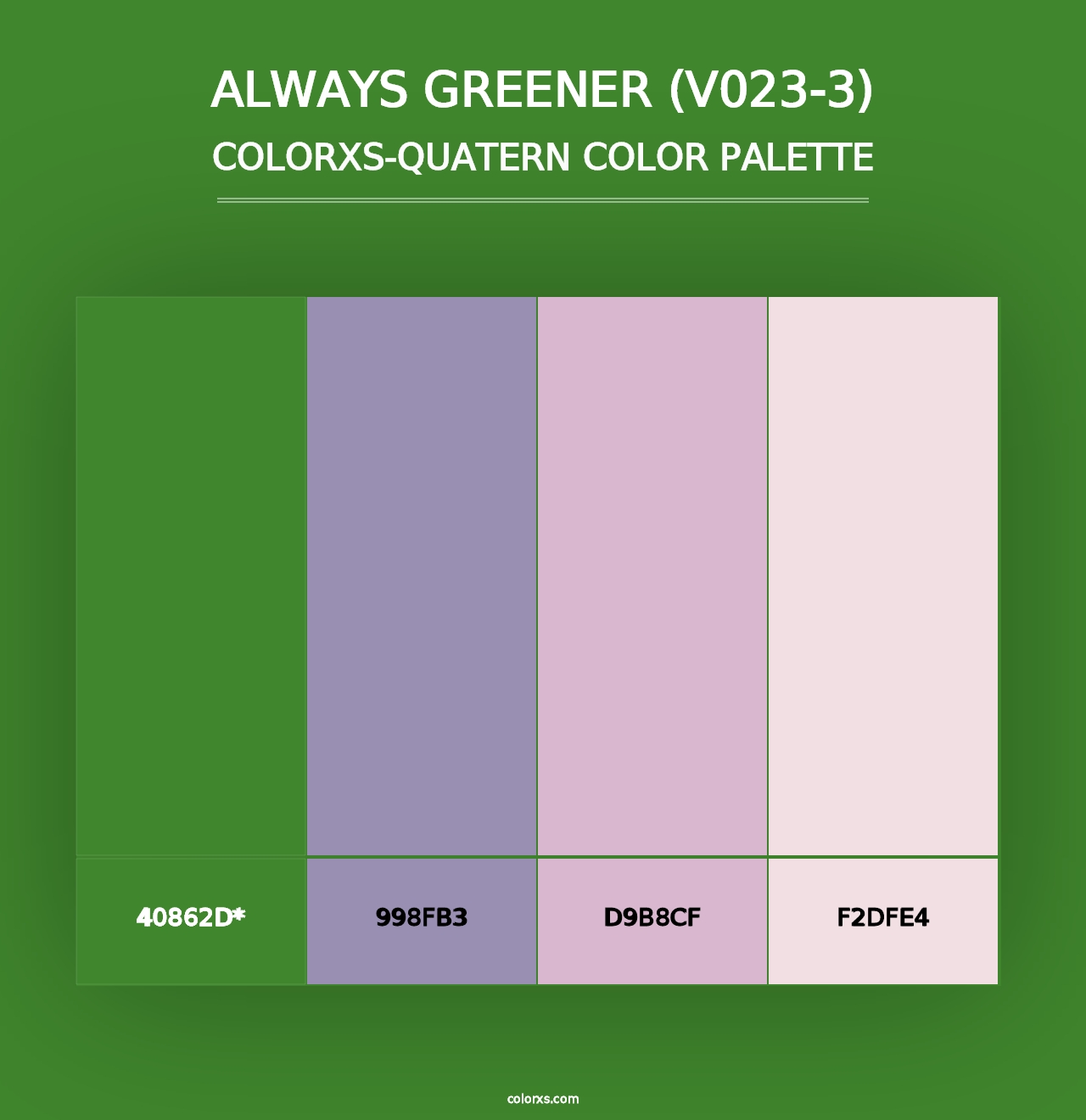 Always Greener (V023-3) - Colorxs Quad Palette