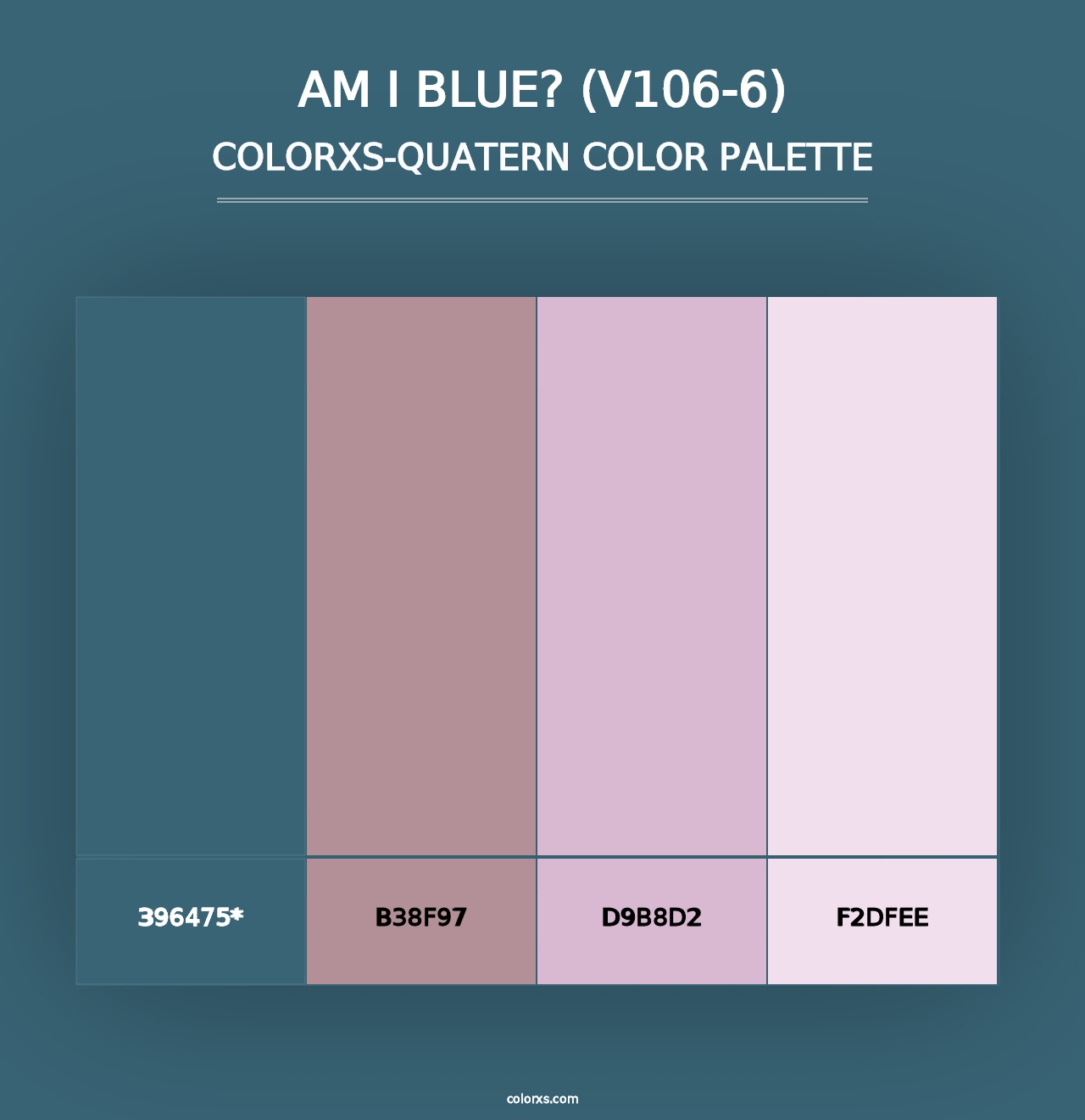 Am I Blue? (V106-6) - Colorxs Quad Palette