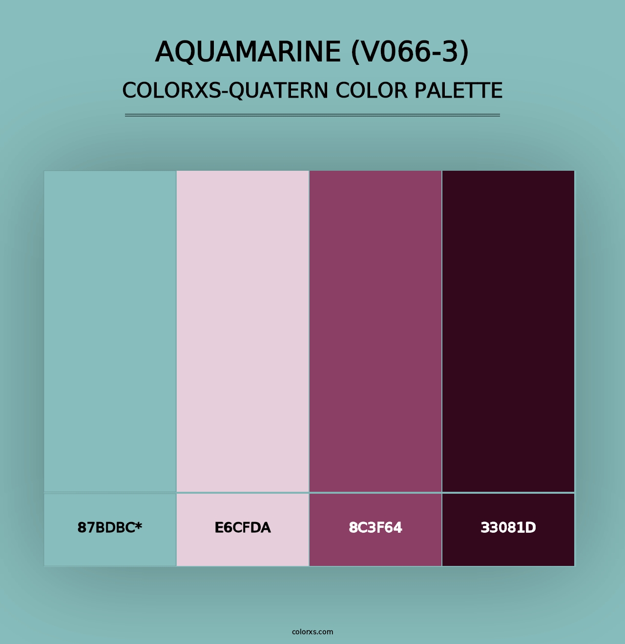 Aquamarine (V066-3) - Colorxs Quad Palette