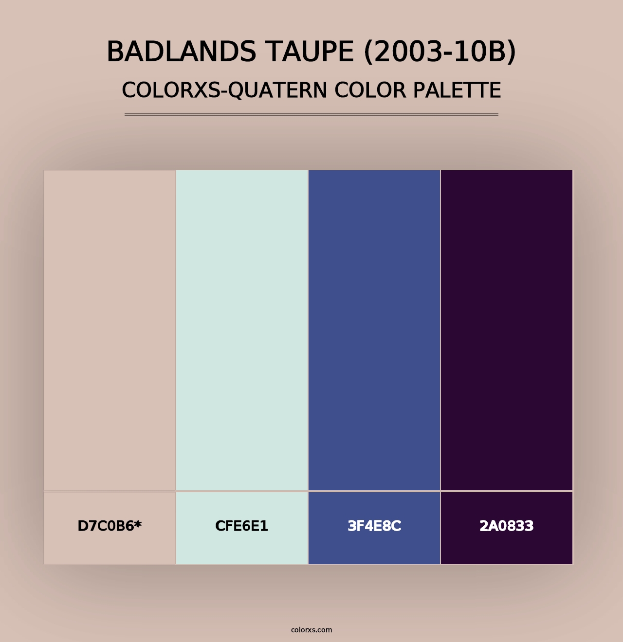 Badlands Taupe (2003-10B) - Colorxs Quad Palette