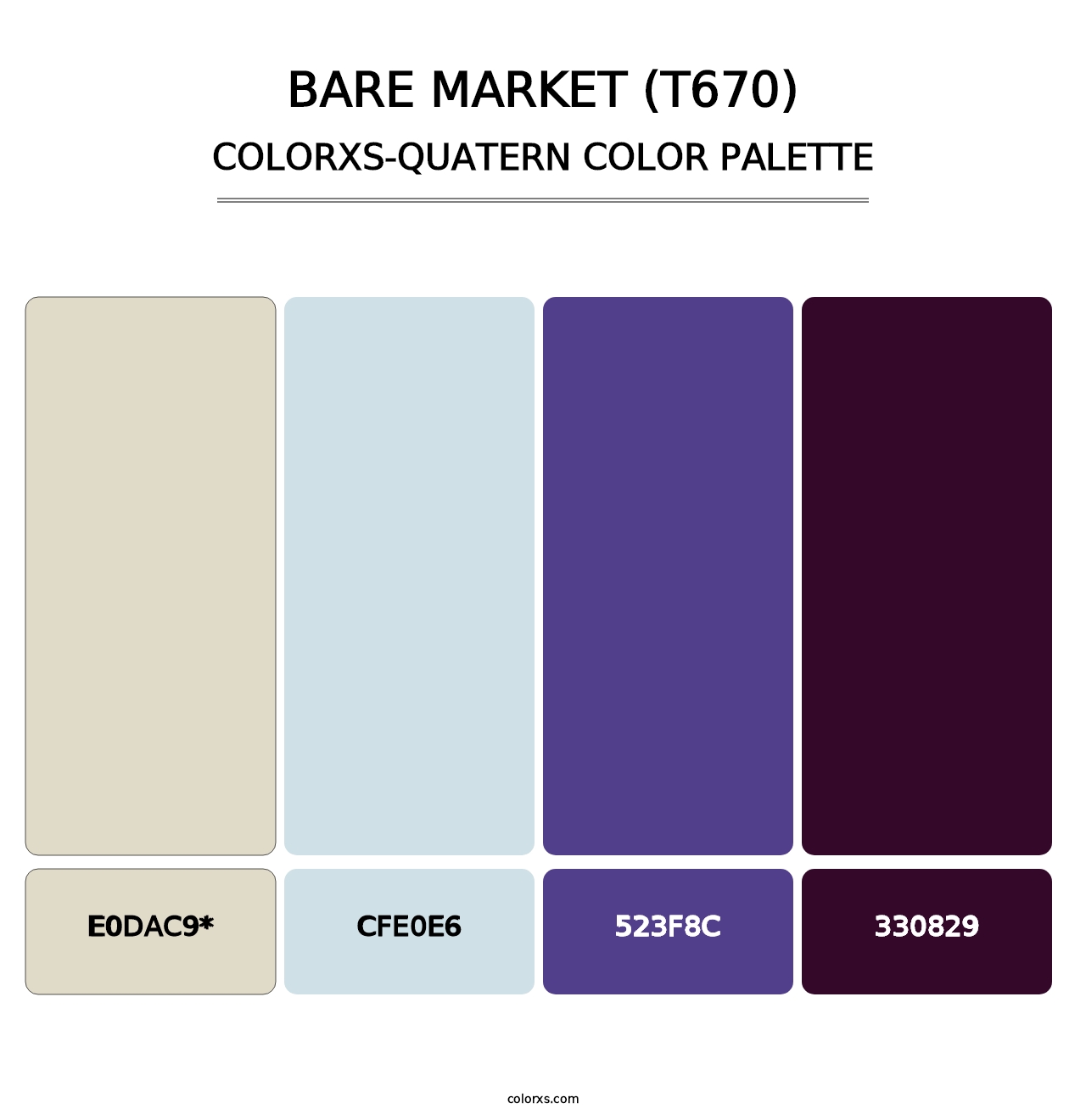 Bare Market (T670) - Colorxs Quad Palette