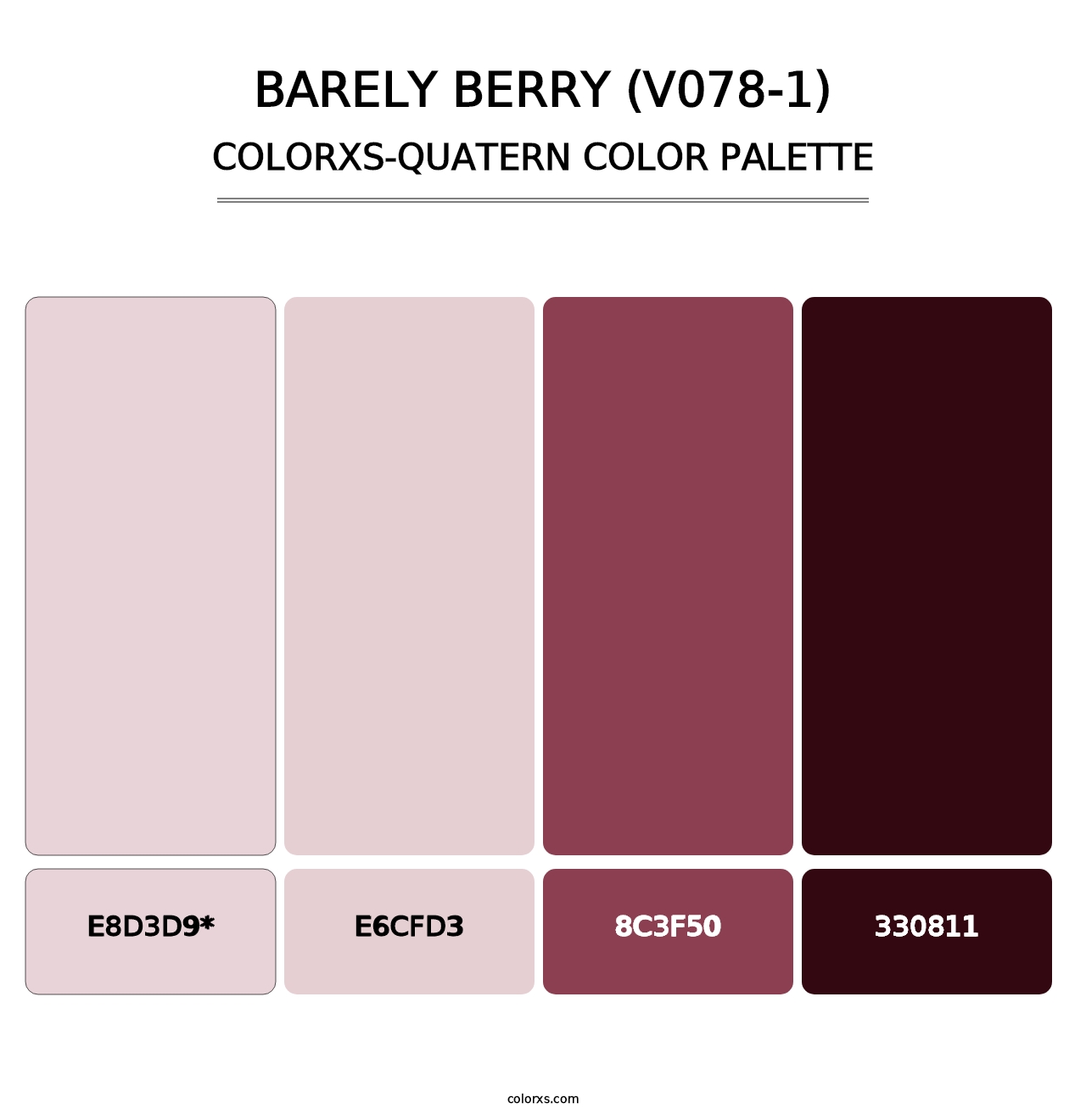 Barely Berry (V078-1) - Colorxs Quad Palette