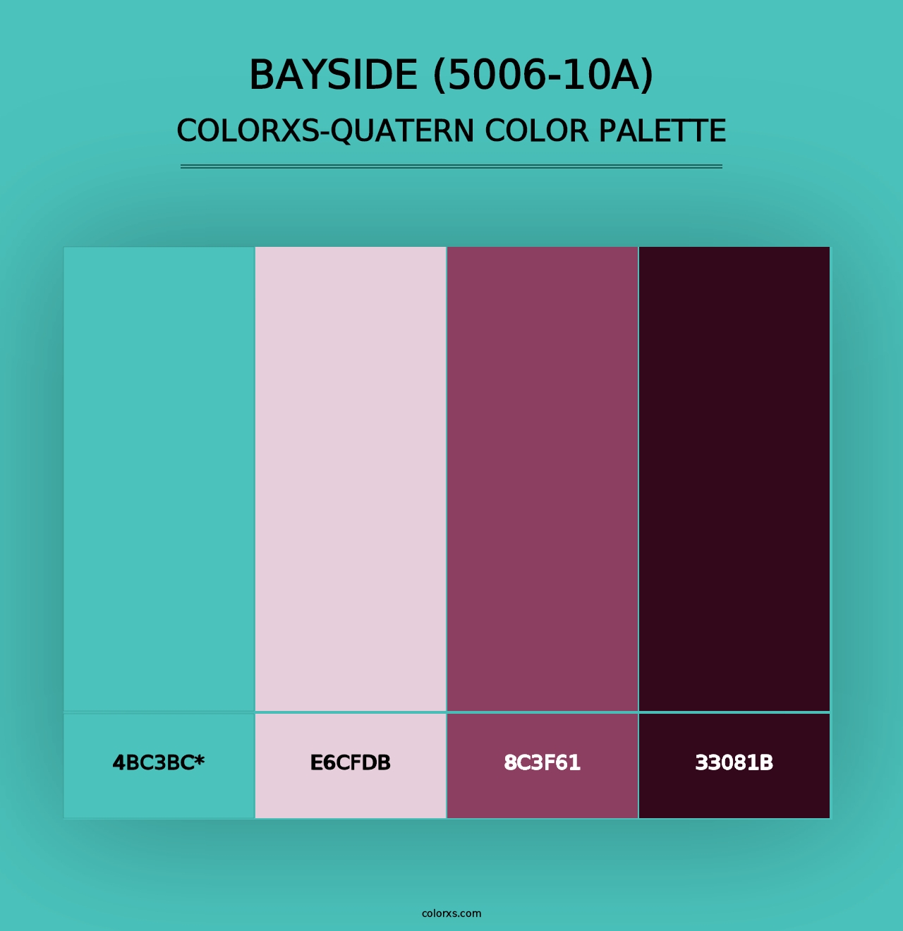 Bayside (5006-10A) - Colorxs Quad Palette