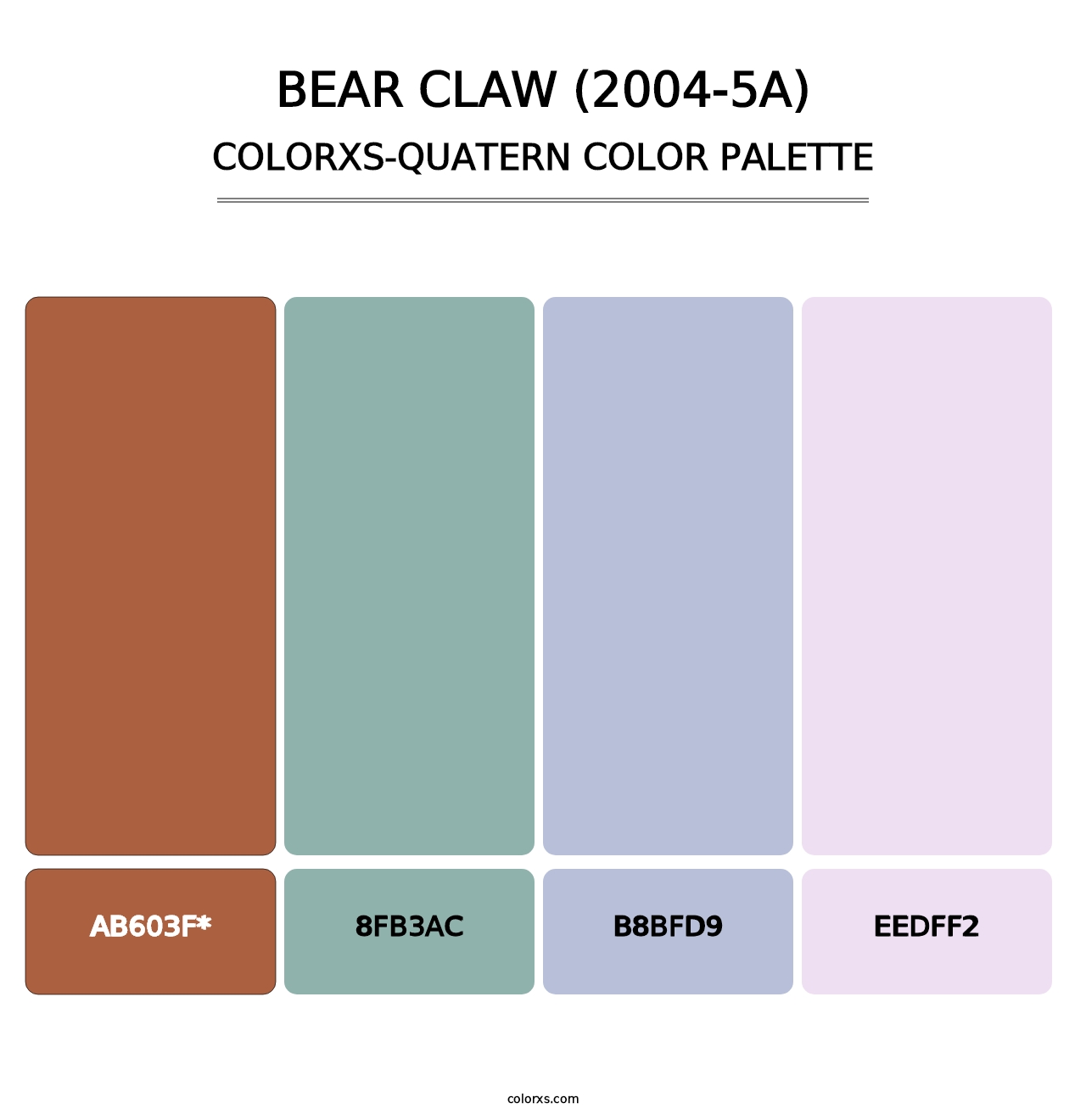 Bear Claw (2004-5A) - Colorxs Quad Palette