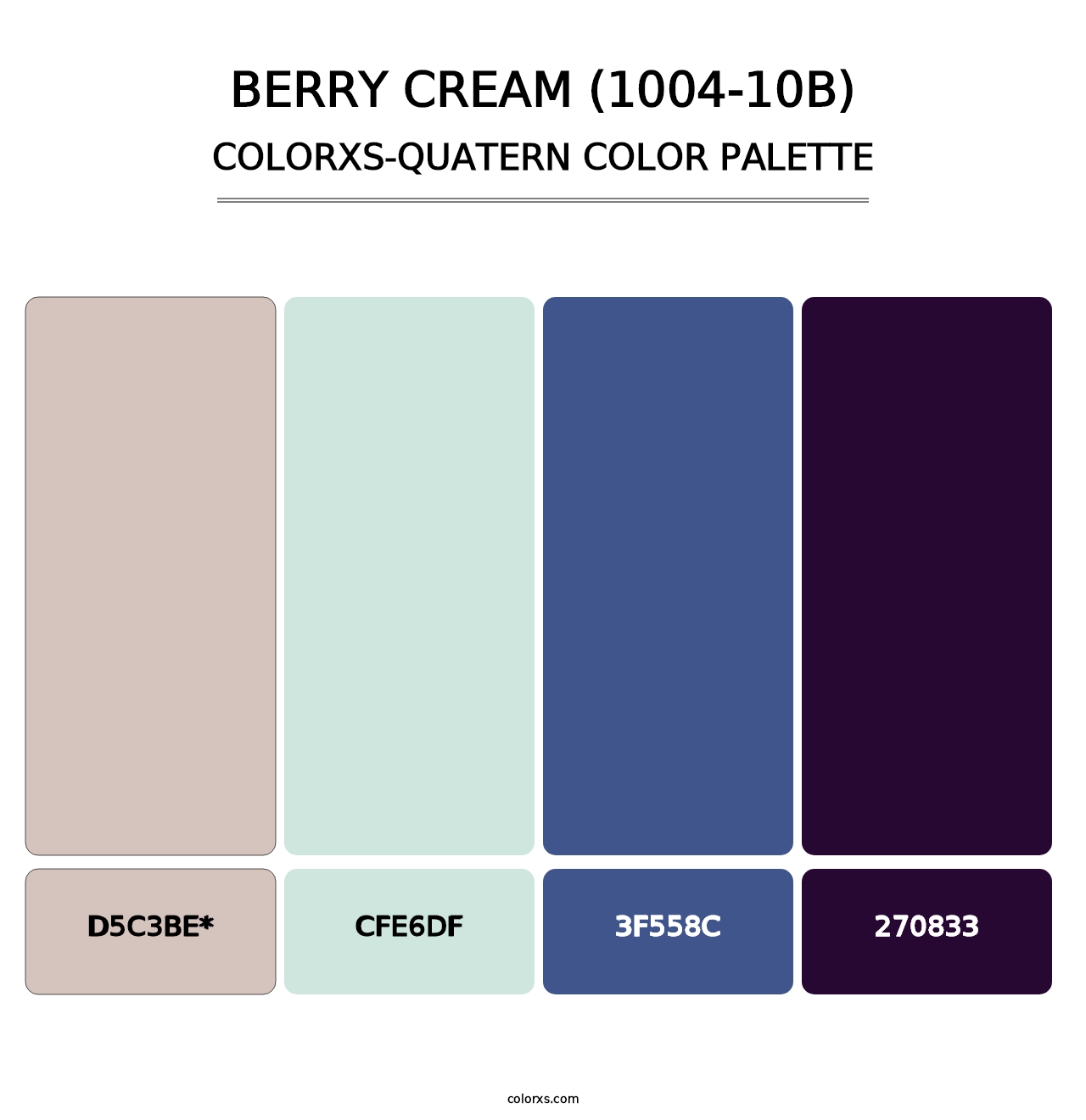 Berry Cream (1004-10B) - Colorxs Quad Palette