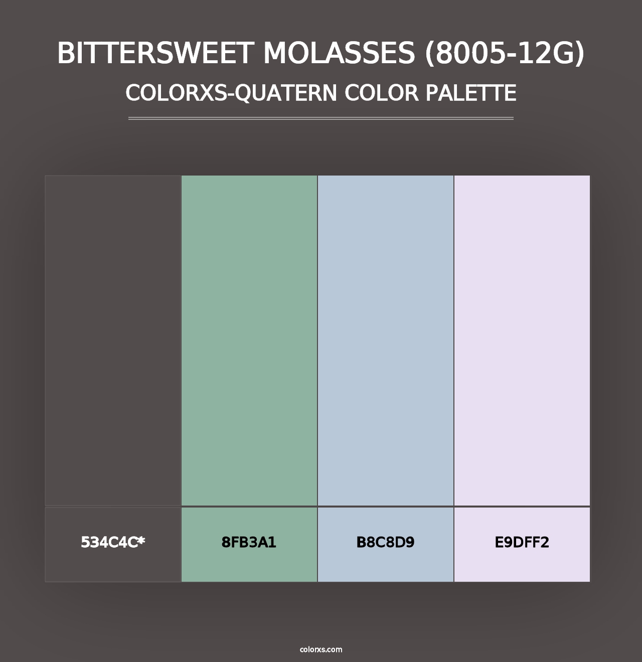 Bittersweet Molasses (8005-12G) - Colorxs Quad Palette