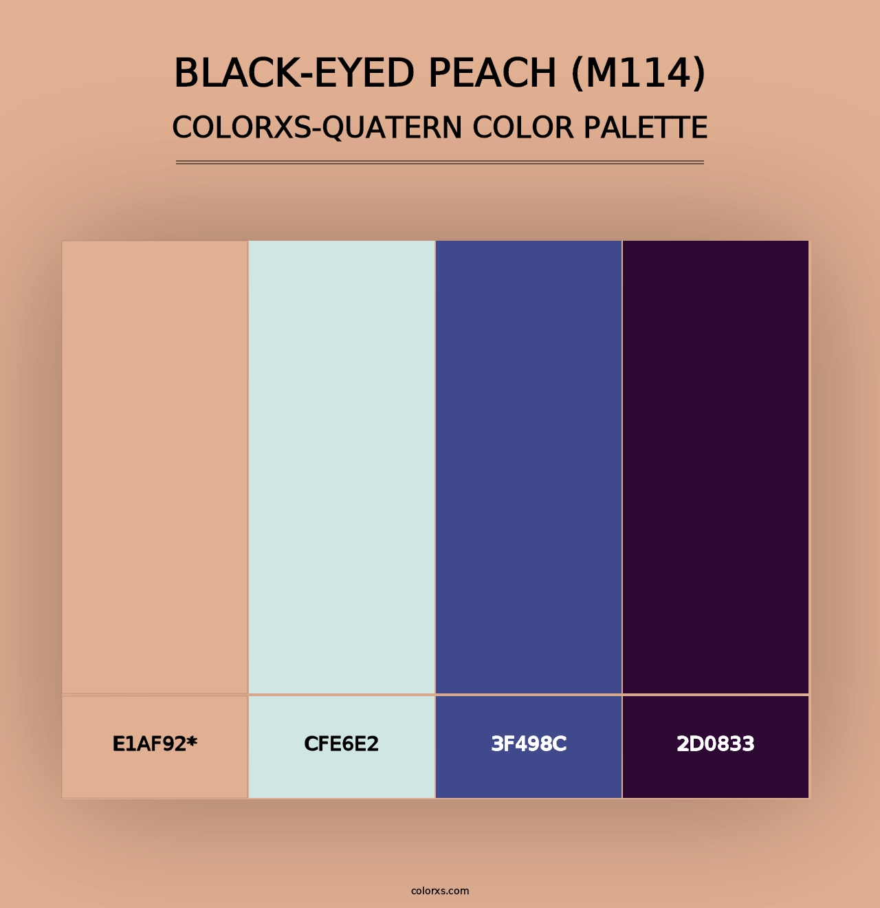 Black-Eyed Peach (M114) - Colorxs Quad Palette