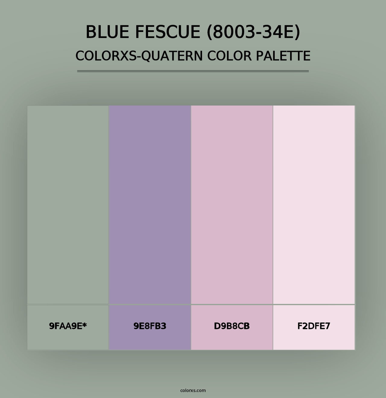 Blue Fescue (8003-34E) - Colorxs Quad Palette