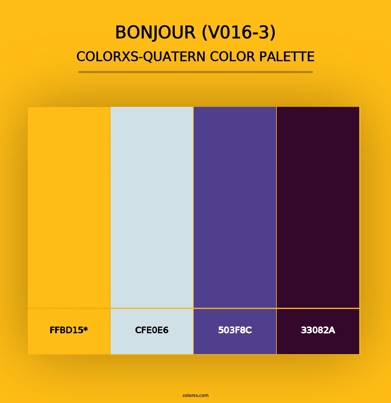 Bonjour (V016-3) - Colorxs Quad Palette