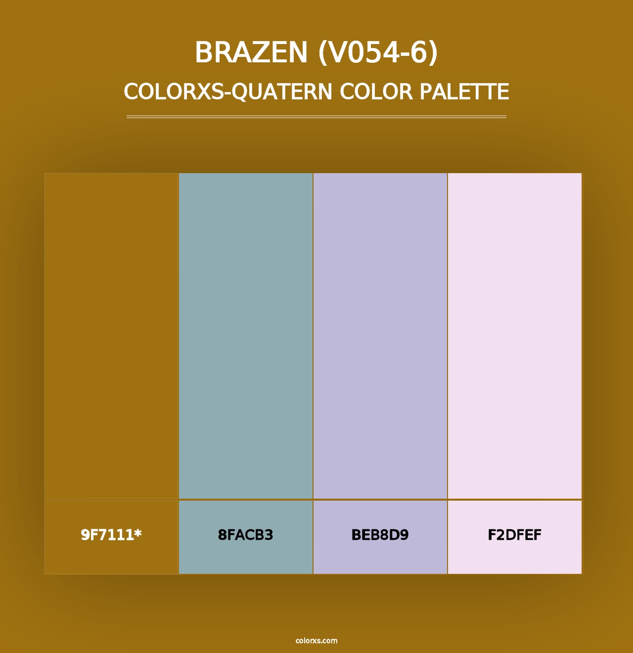 Brazen (V054-6) - Colorxs Quad Palette