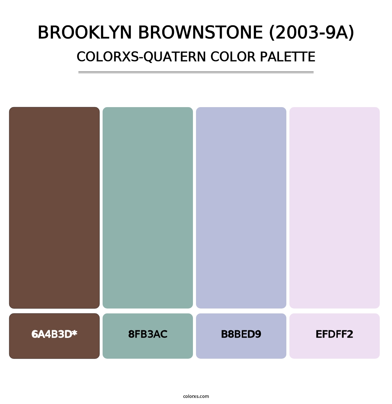 Brooklyn Brownstone (2003-9A) - Colorxs Quad Palette