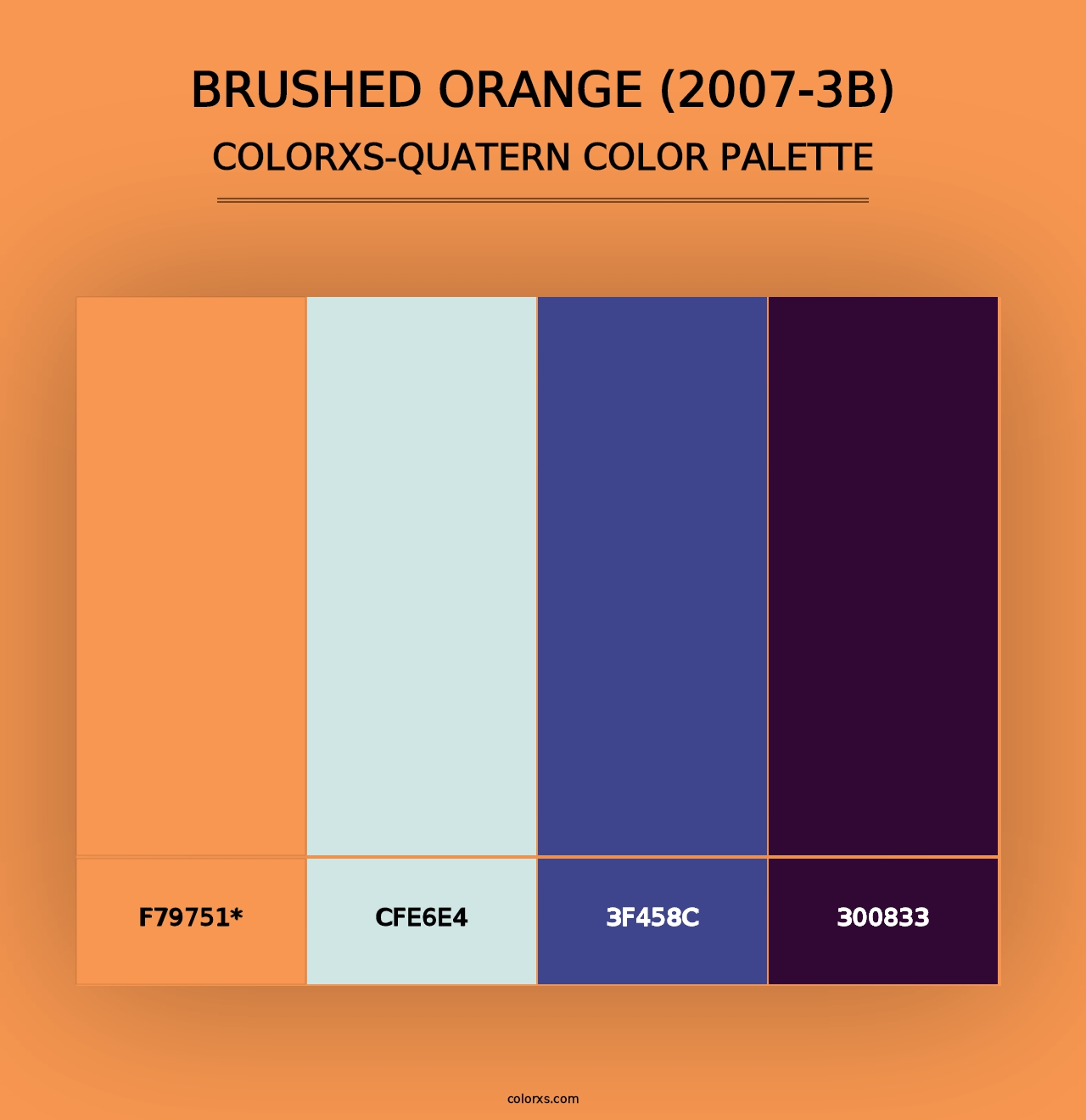 Brushed Orange (2007-3B) - Colorxs Quad Palette