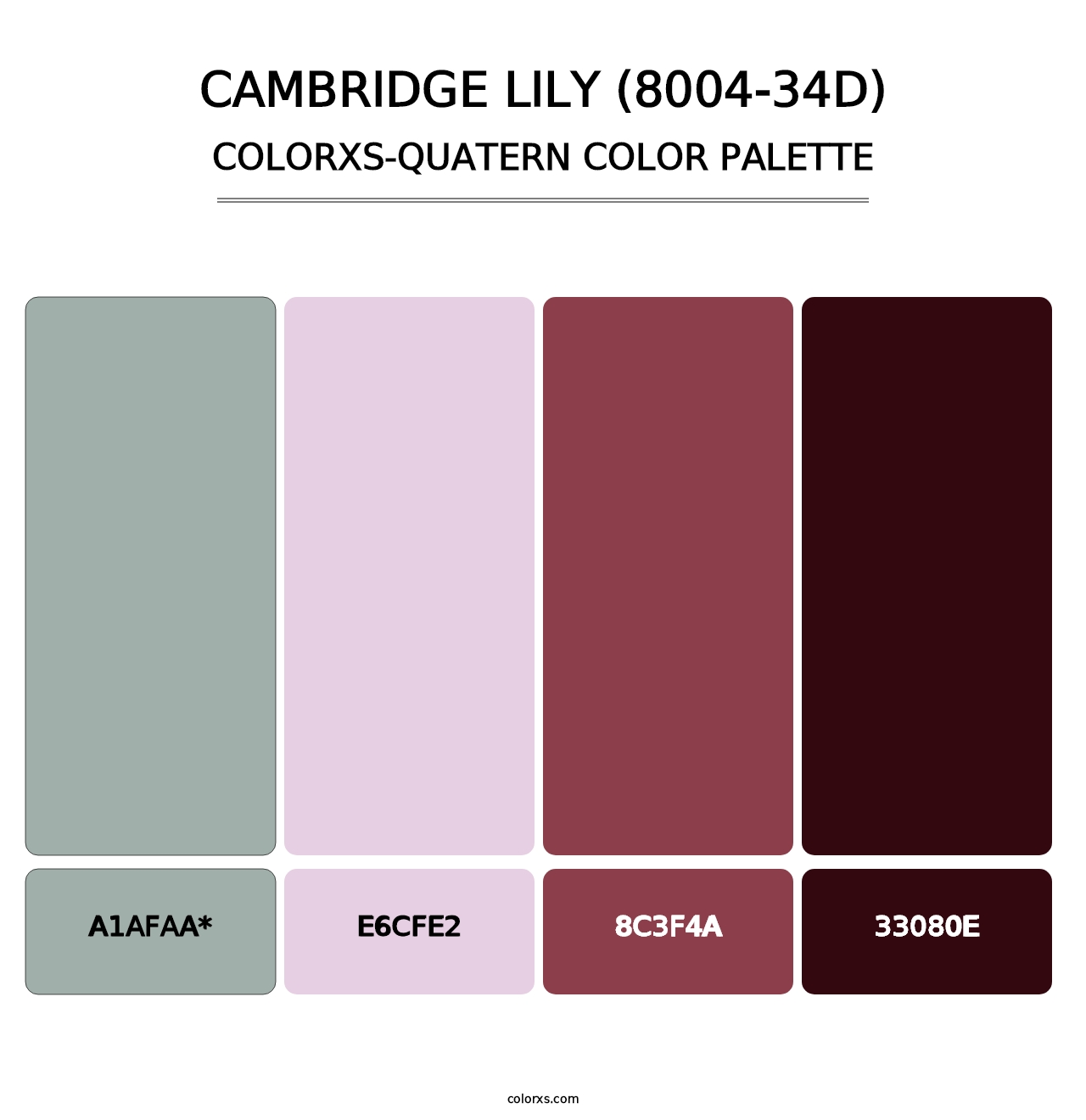 Cambridge Lily (8004-34D) - Colorxs Quad Palette