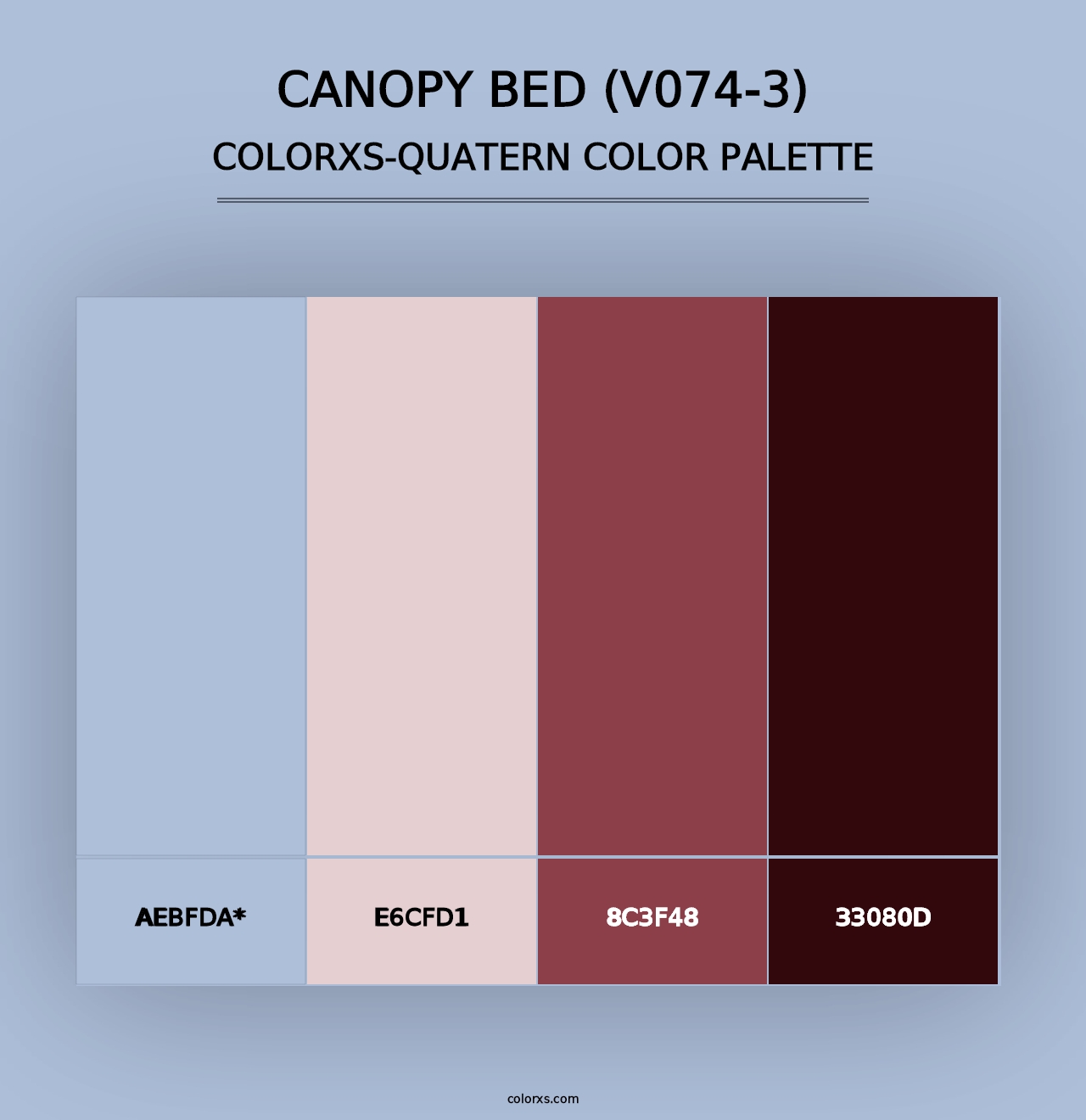 Canopy Bed (V074-3) - Colorxs Quad Palette