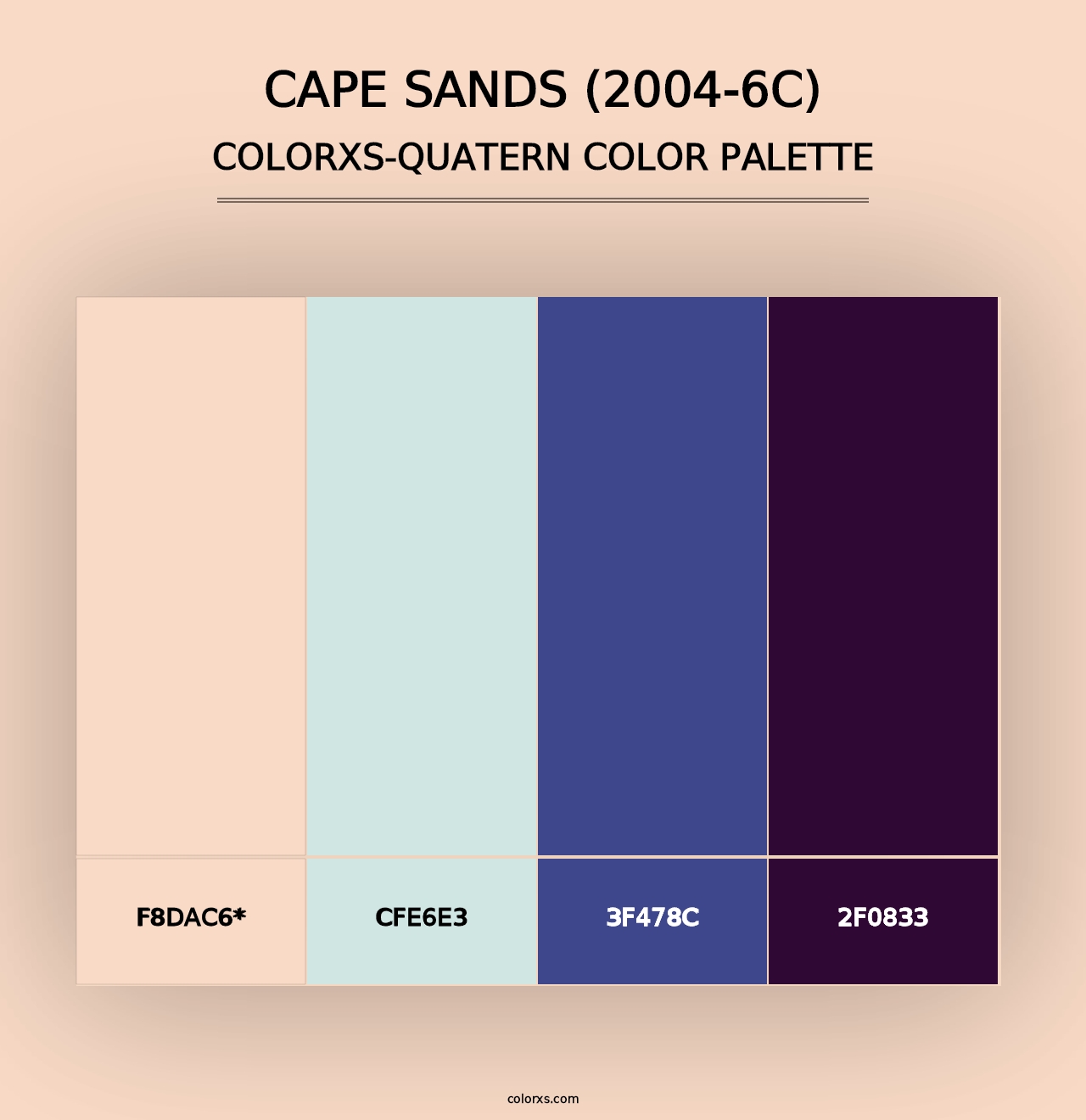 Cape Sands (2004-6C) - Colorxs Quad Palette