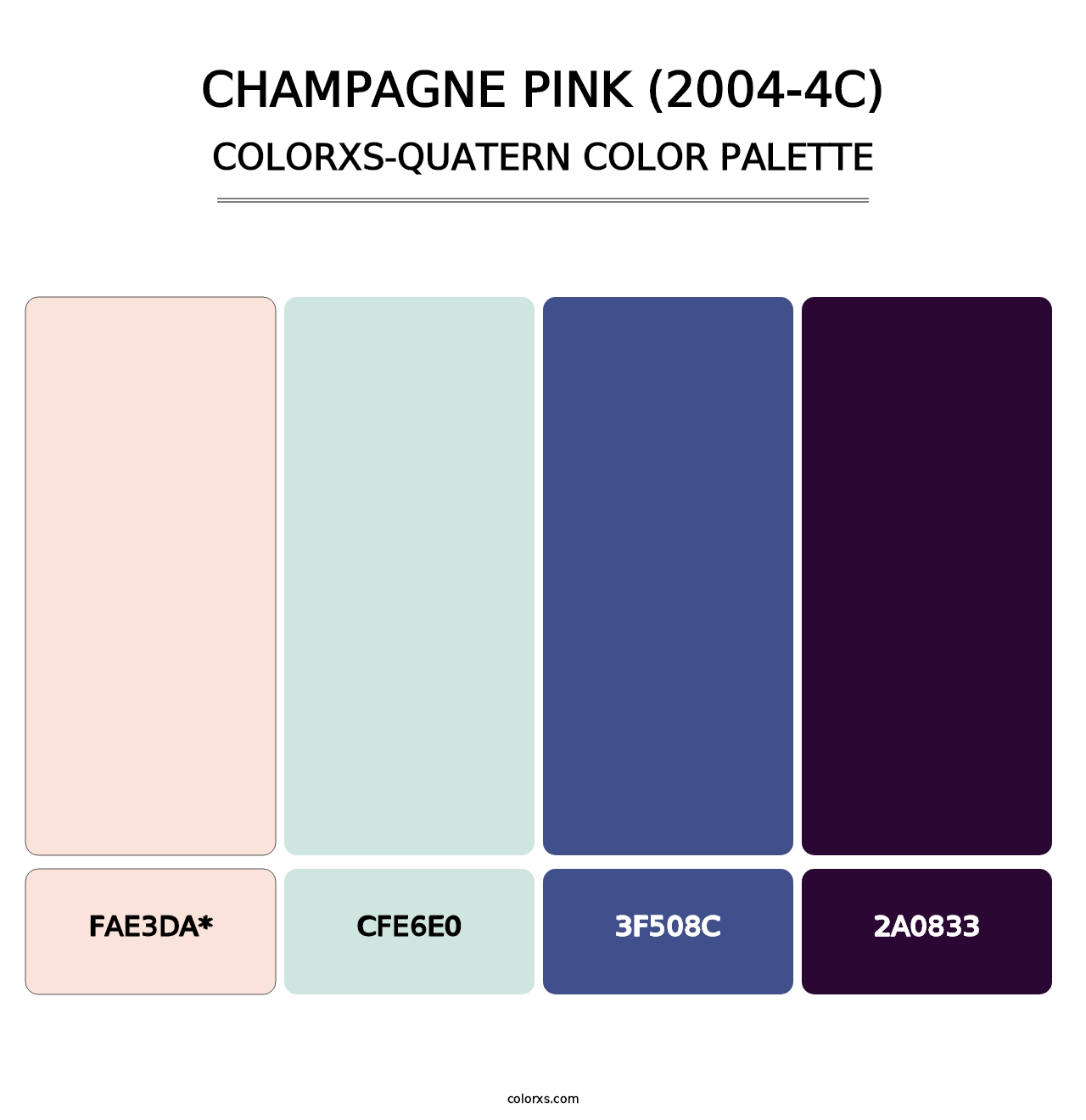 Champagne Pink (2004-4C) - Colorxs Quad Palette