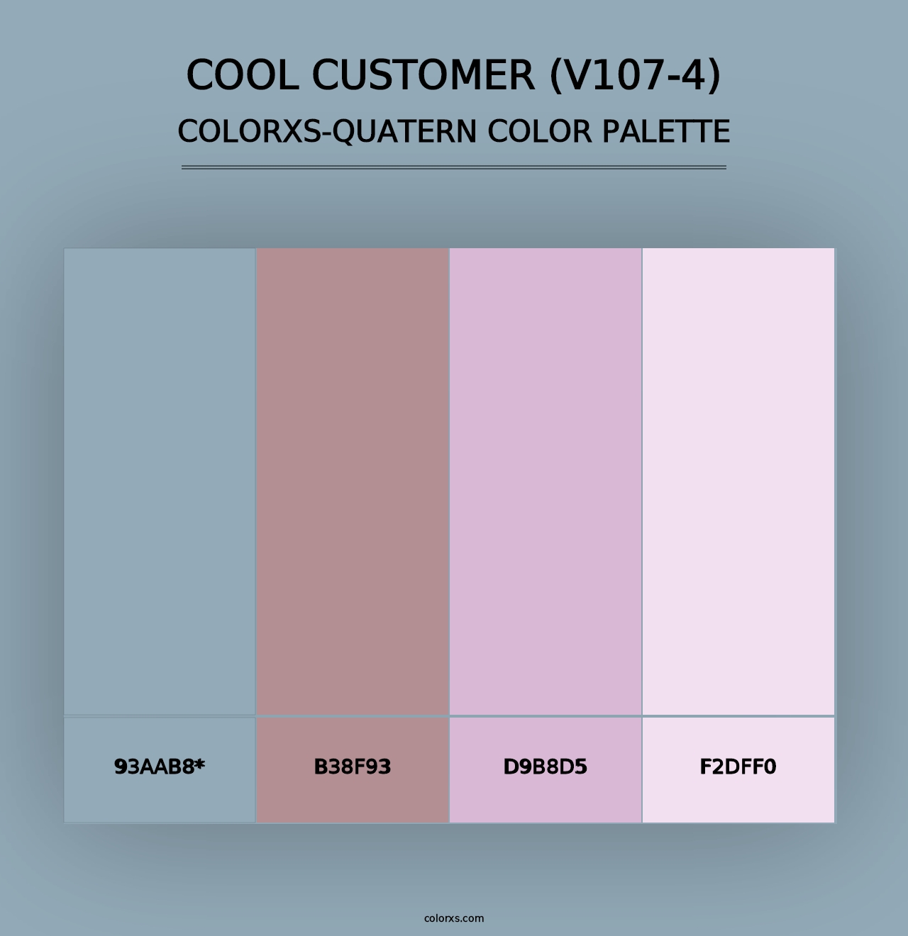 Cool Customer (V107-4) - Colorxs Quad Palette