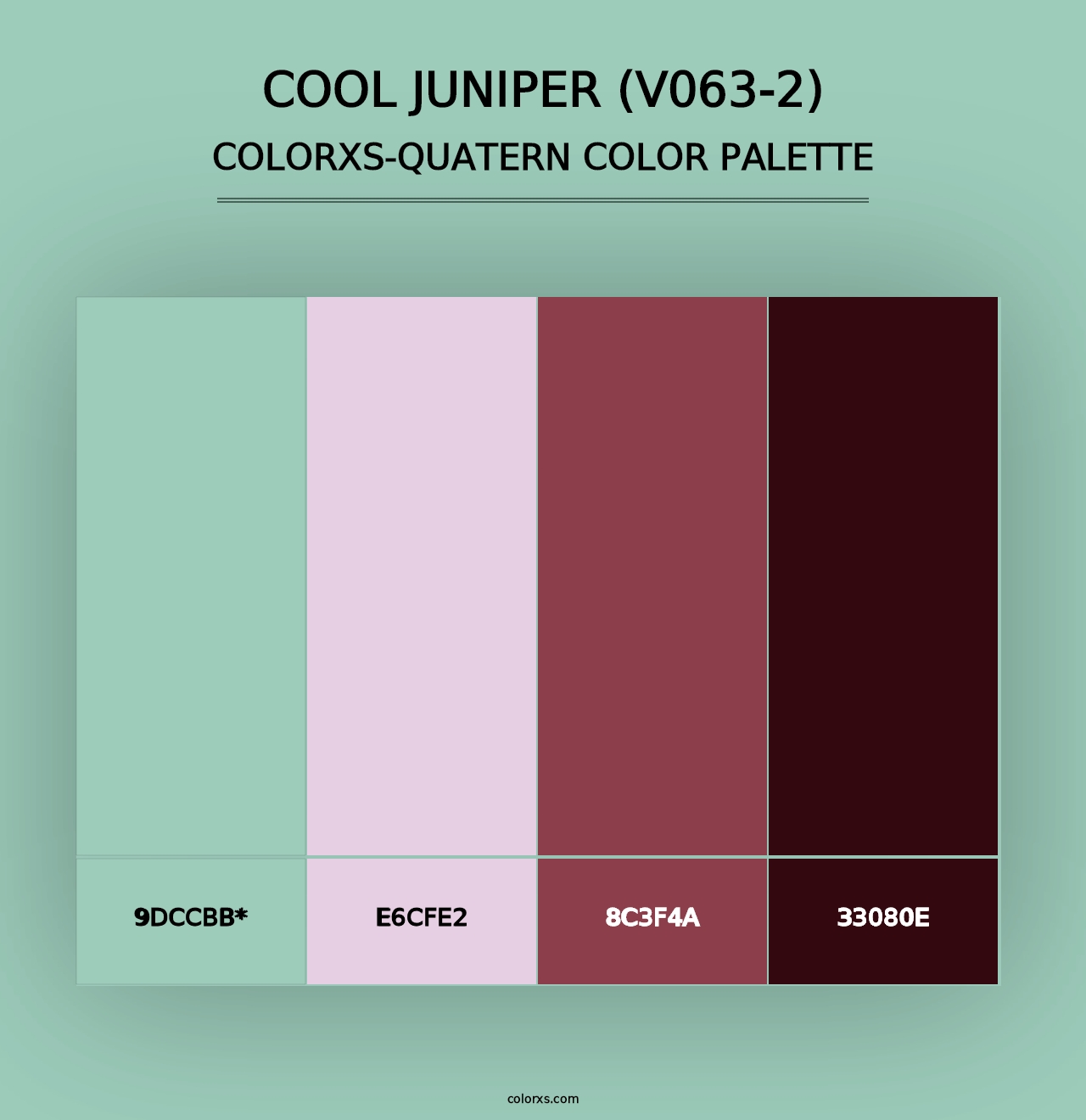 Cool Juniper (V063-2) - Colorxs Quad Palette