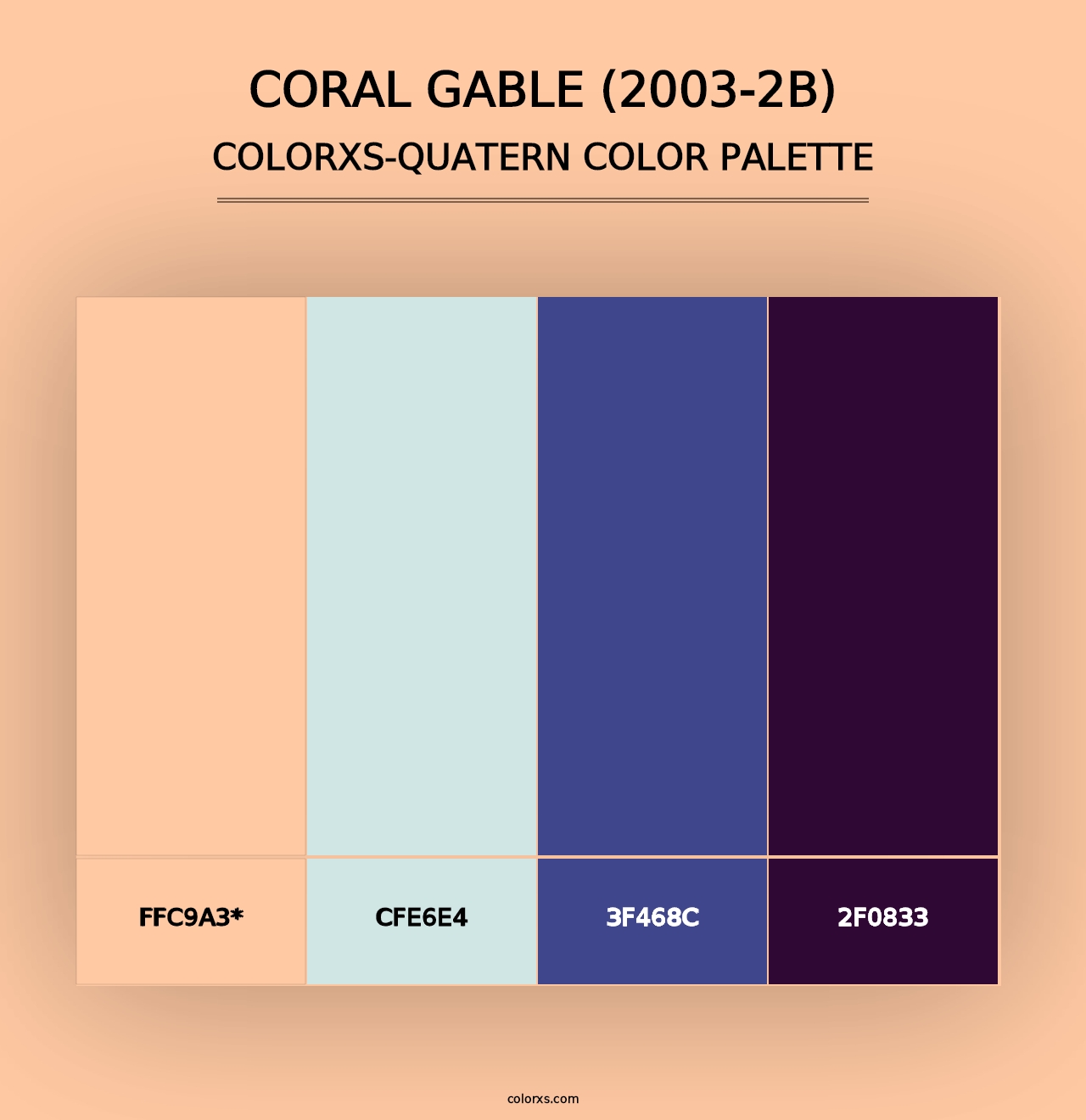 Coral Gable (2003-2B) - Colorxs Quad Palette