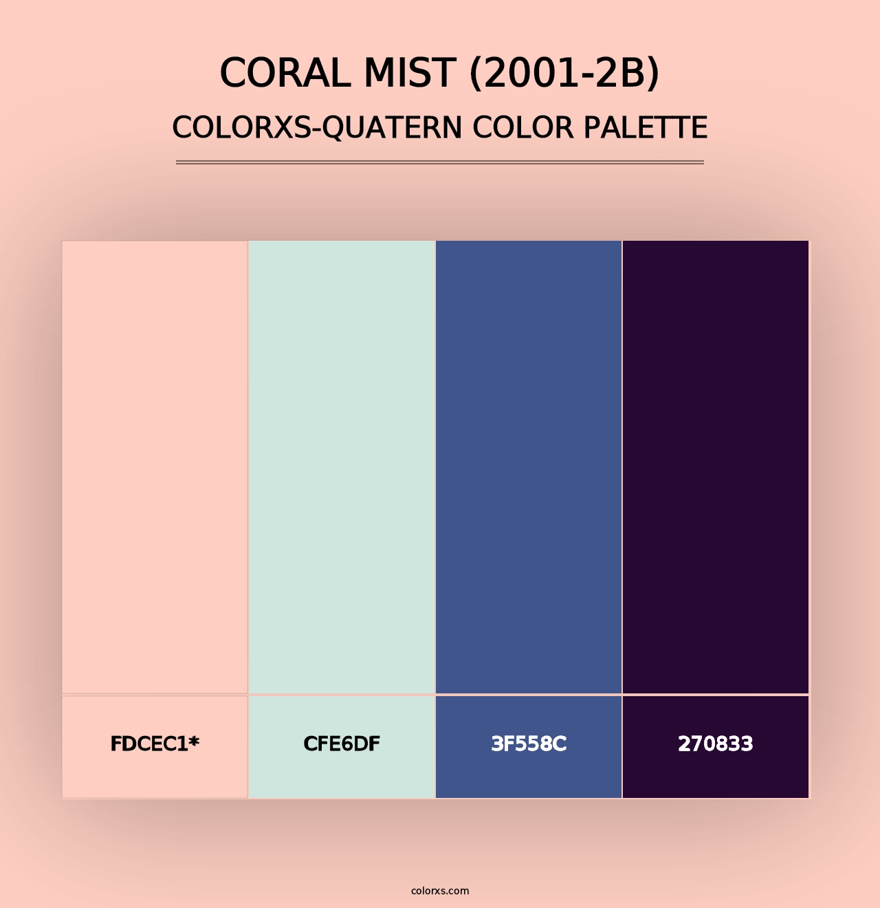 Coral Mist (2001-2B) - Colorxs Quad Palette