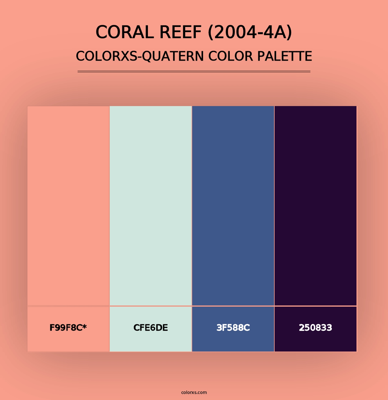 Coral Reef (2004-4A) - Colorxs Quad Palette