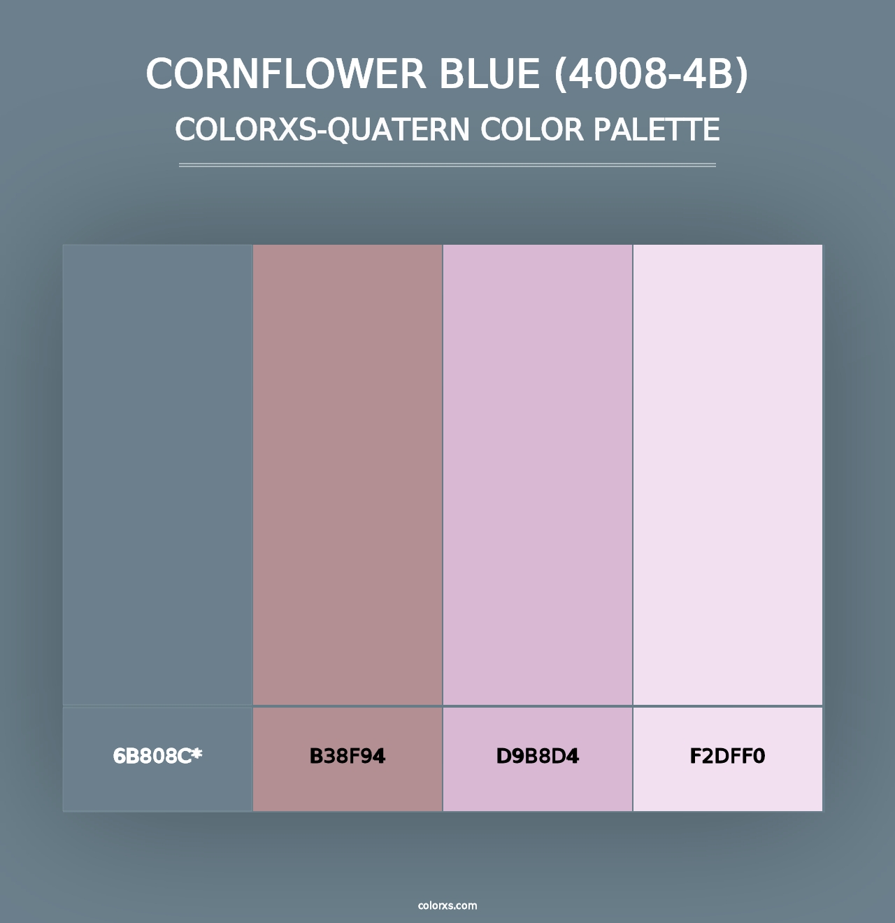 Cornflower Blue (4008-4B) - Colorxs Quad Palette