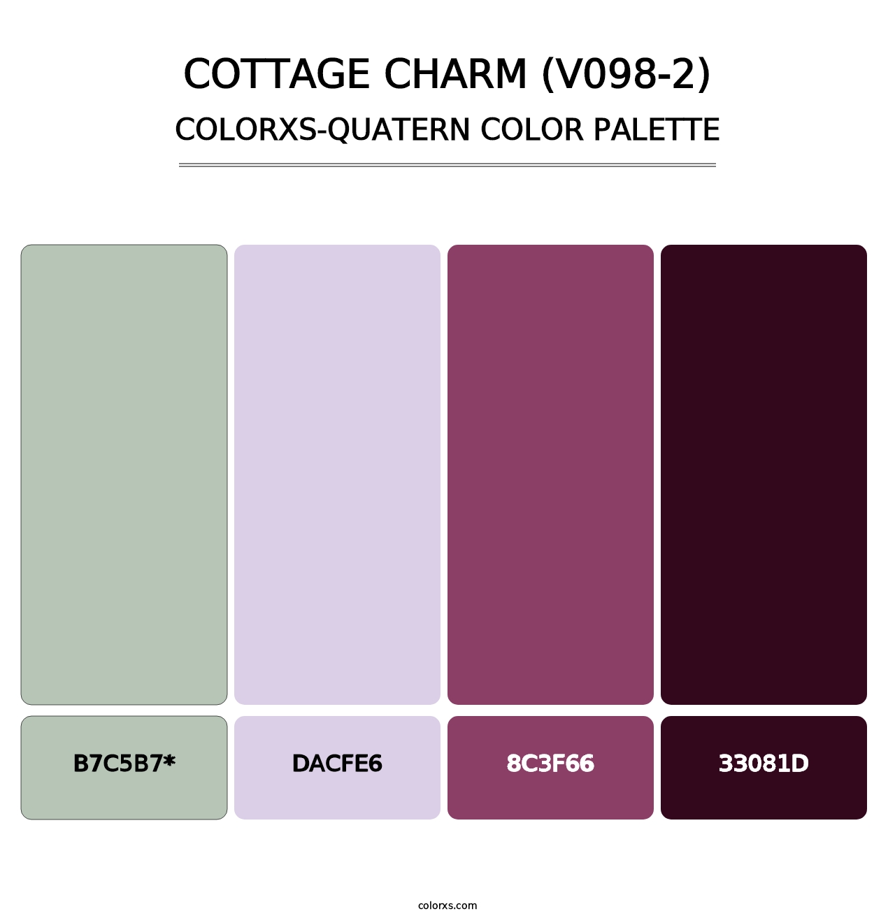 Cottage Charm (V098-2) - Colorxs Quad Palette