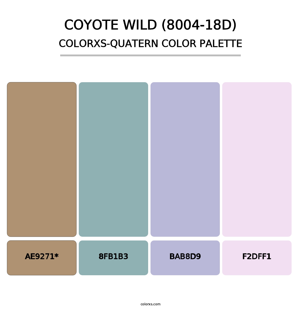 Coyote Wild (8004-18D) - Colorxs Quad Palette