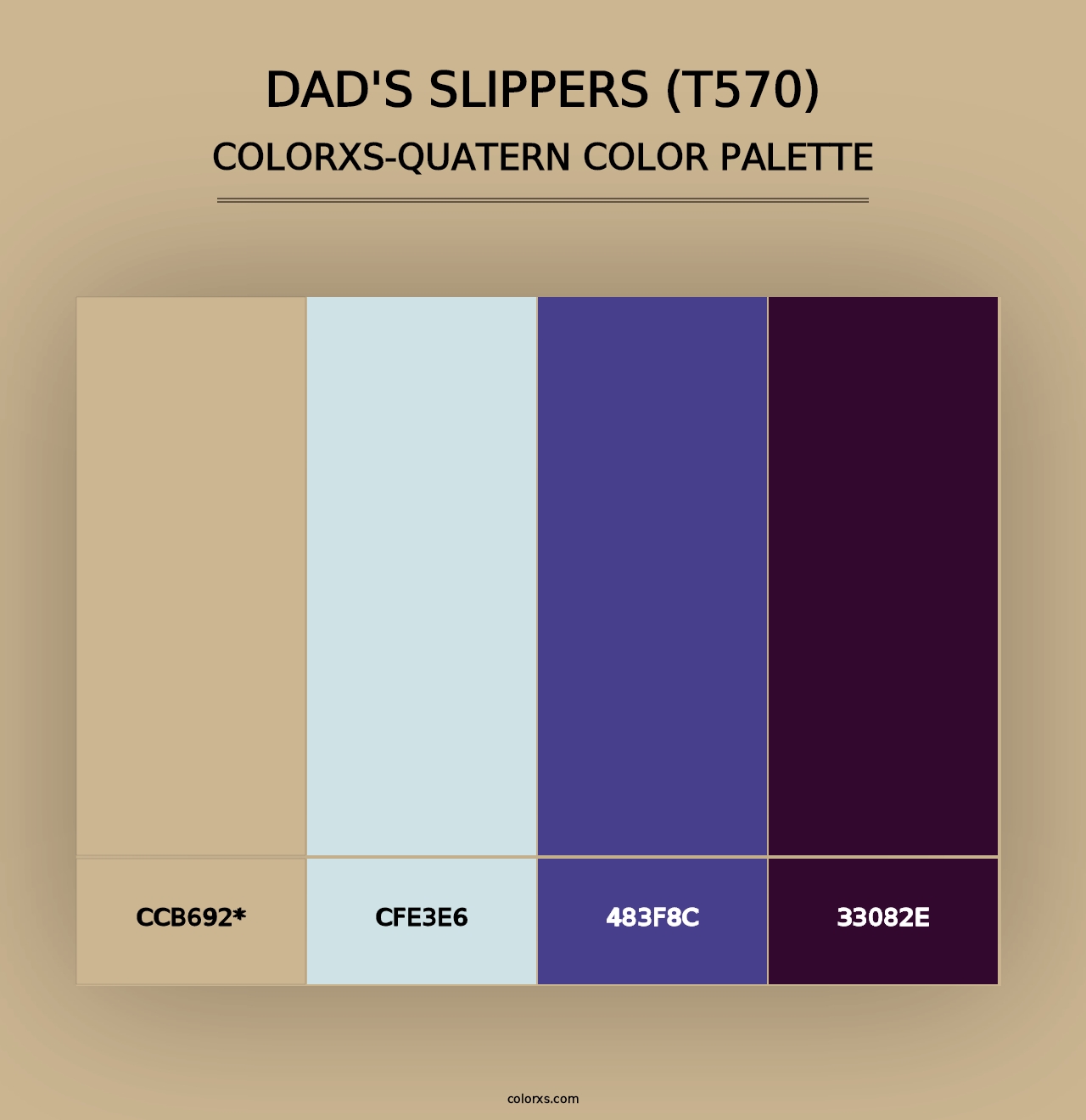 Dad's Slippers (T570) - Colorxs Quad Palette