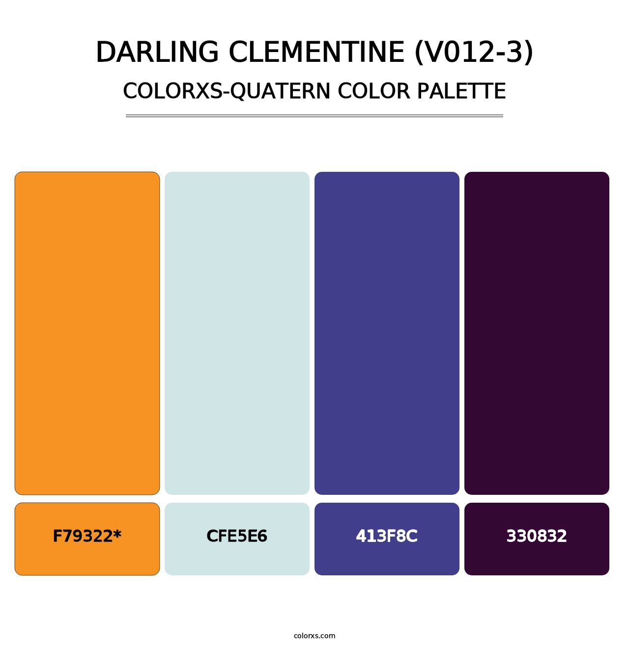 Darling Clementine (V012-3) - Colorxs Quad Palette