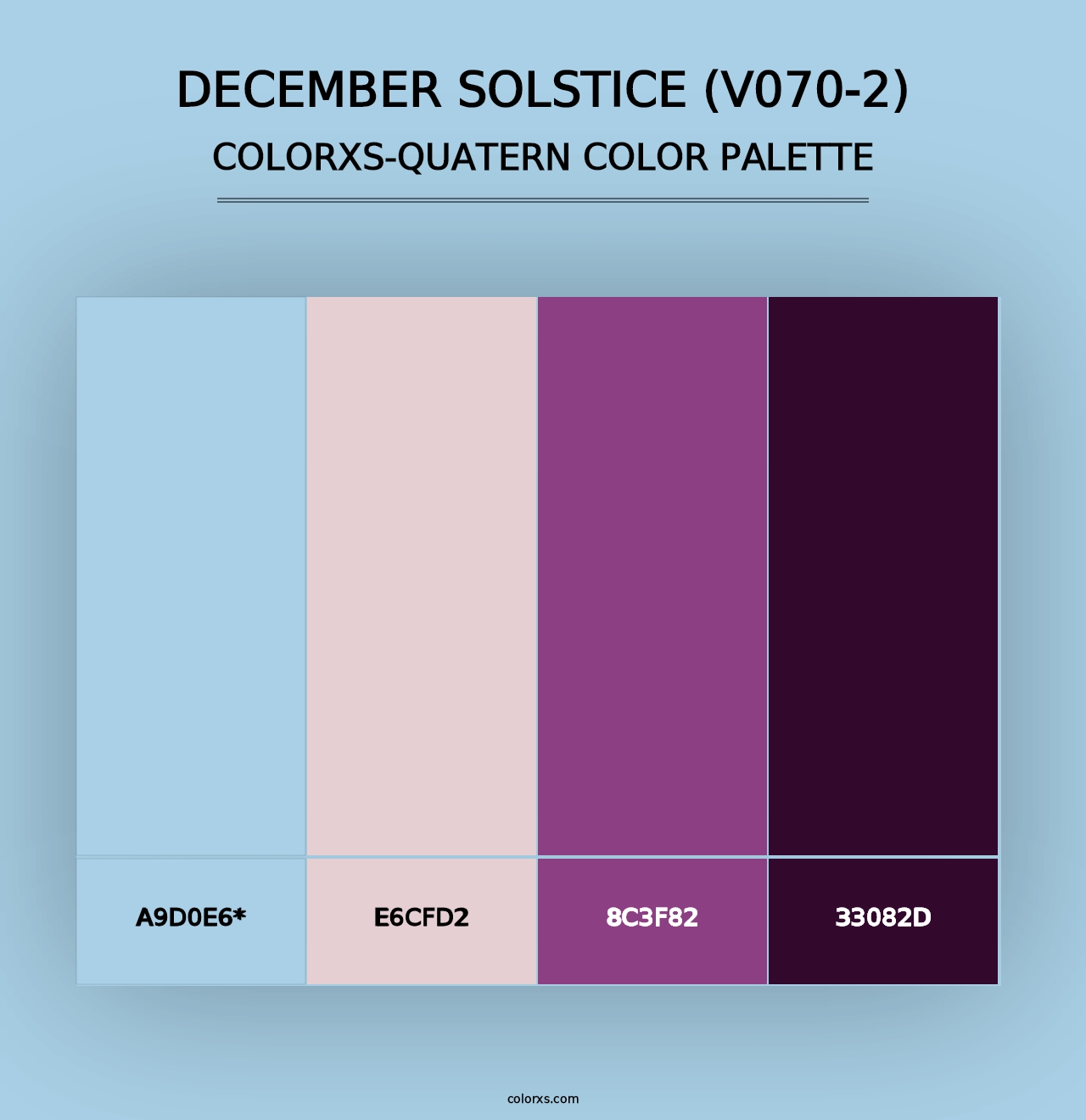 December Solstice (V070-2) - Colorxs Quad Palette