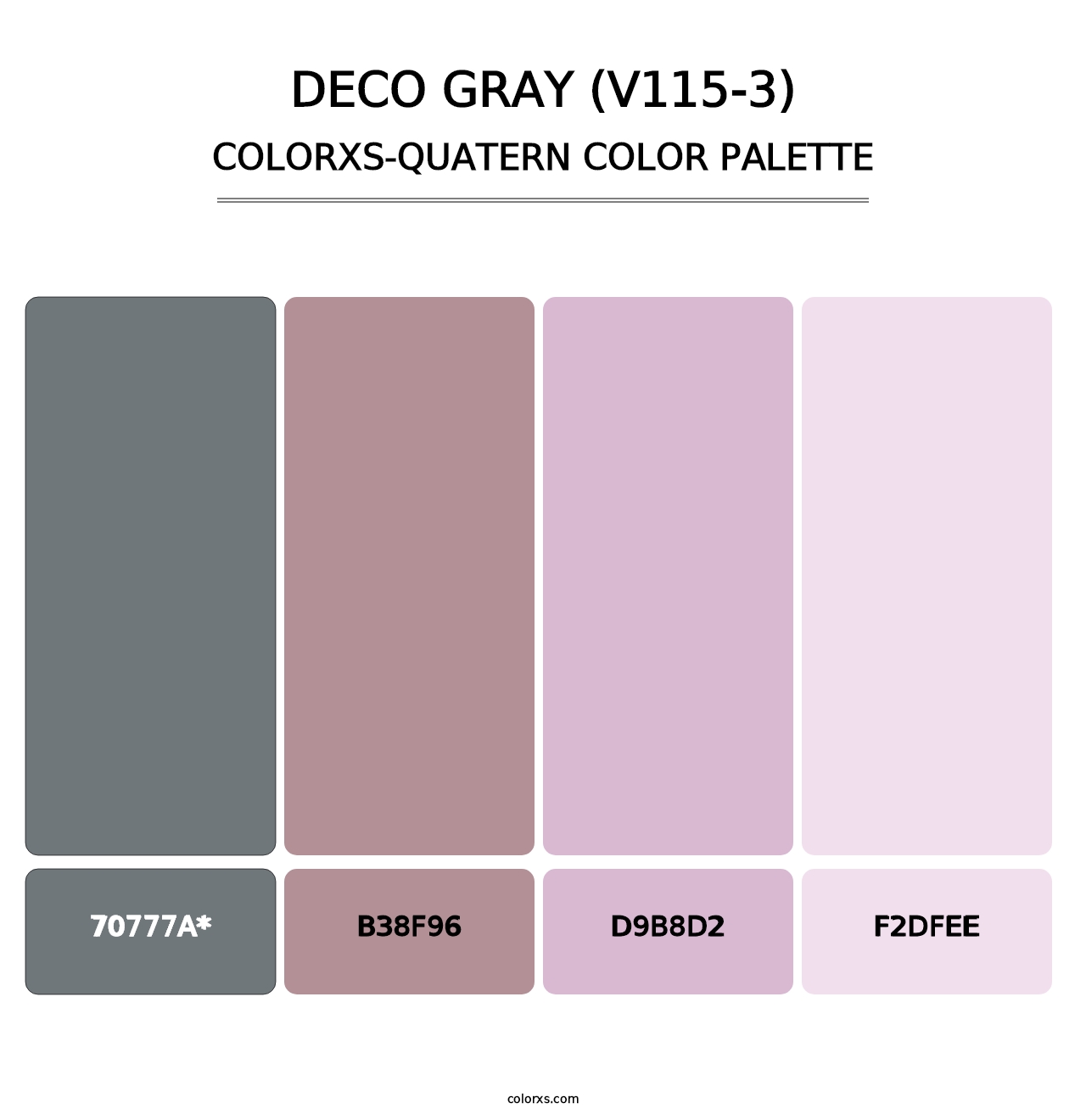 Deco Gray (V115-3) - Colorxs Quad Palette