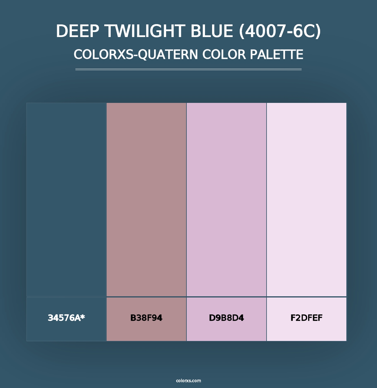 Deep Twilight Blue (4007-6C) - Colorxs Quad Palette