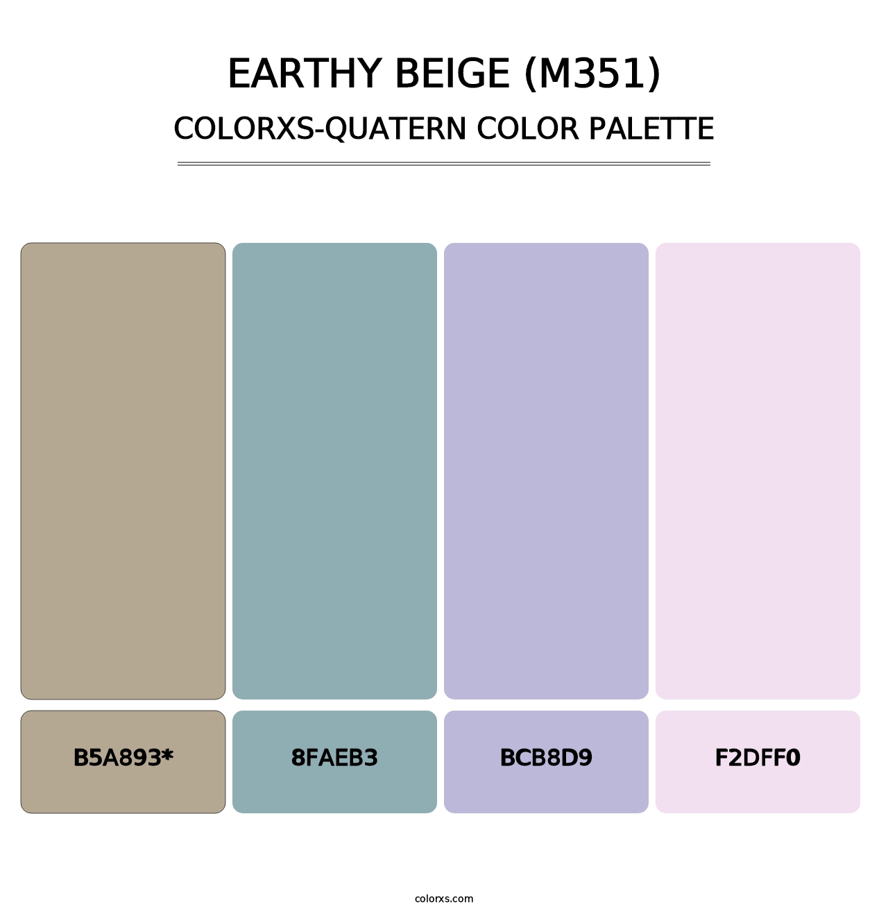 Earthy Beige (M351) - Colorxs Quad Palette