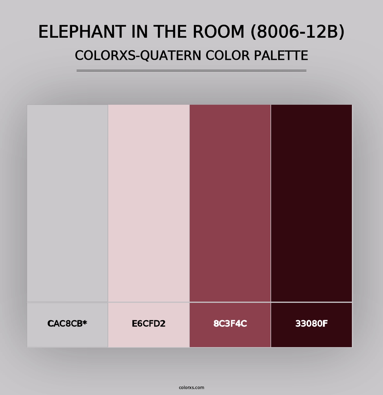 Elephant in the Room (8006-12B) - Colorxs Quad Palette