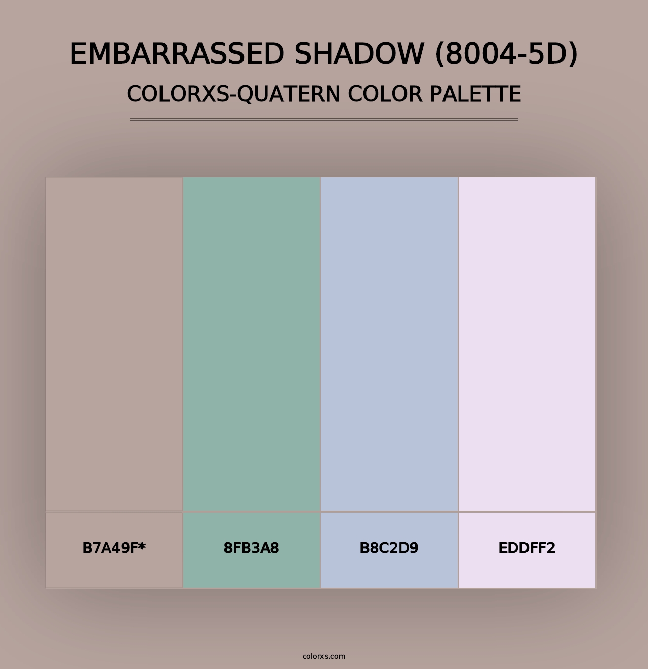 Embarrassed Shadow (8004-5D) - Colorxs Quad Palette