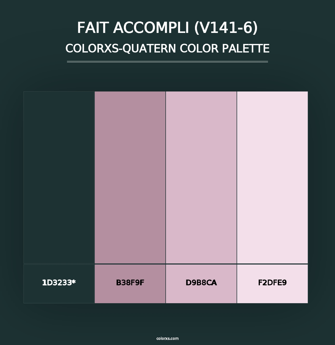 Fait Accompli (V141-6) - Colorxs Quad Palette