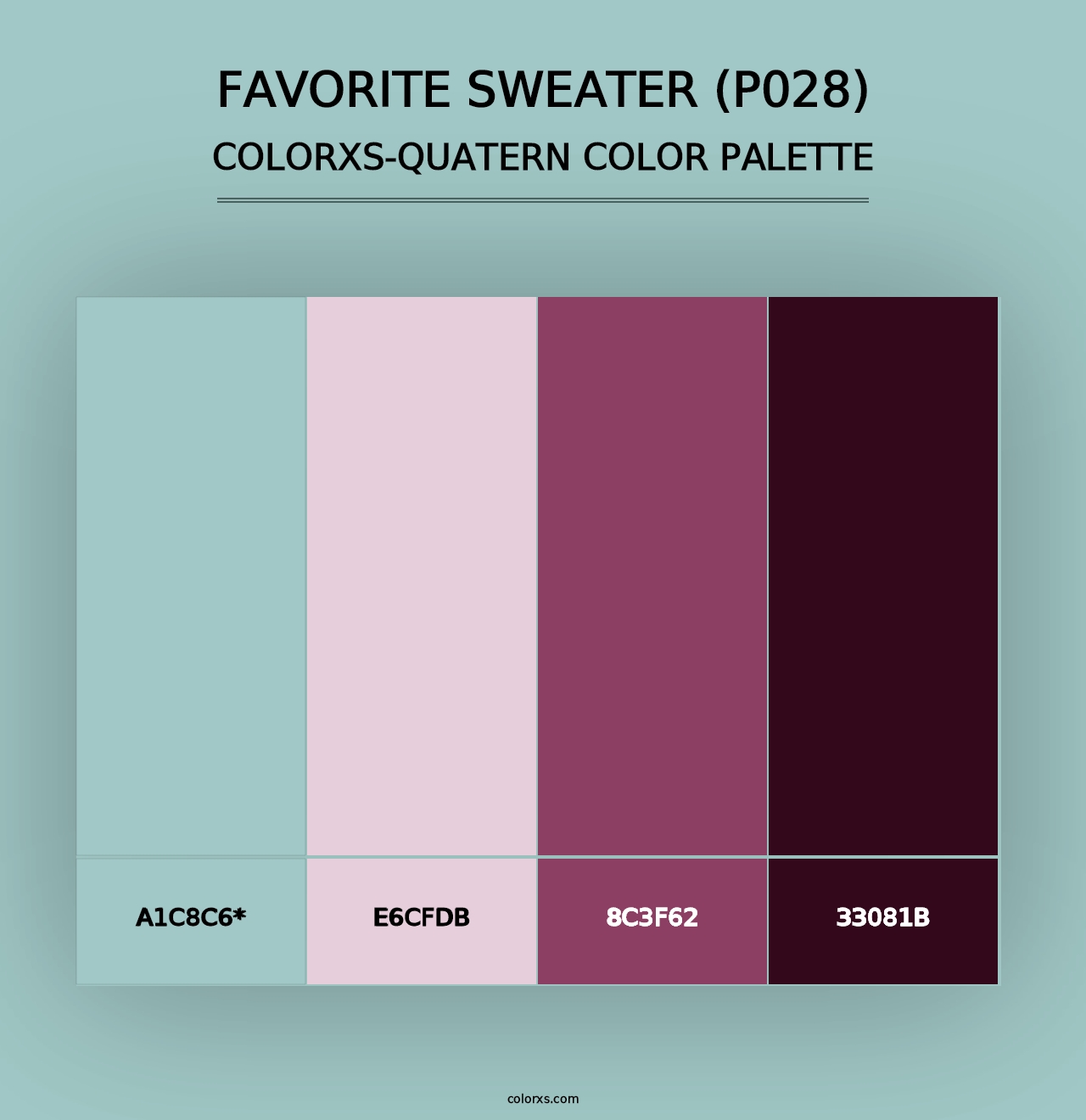 Favorite Sweater (P028) - Colorxs Quad Palette