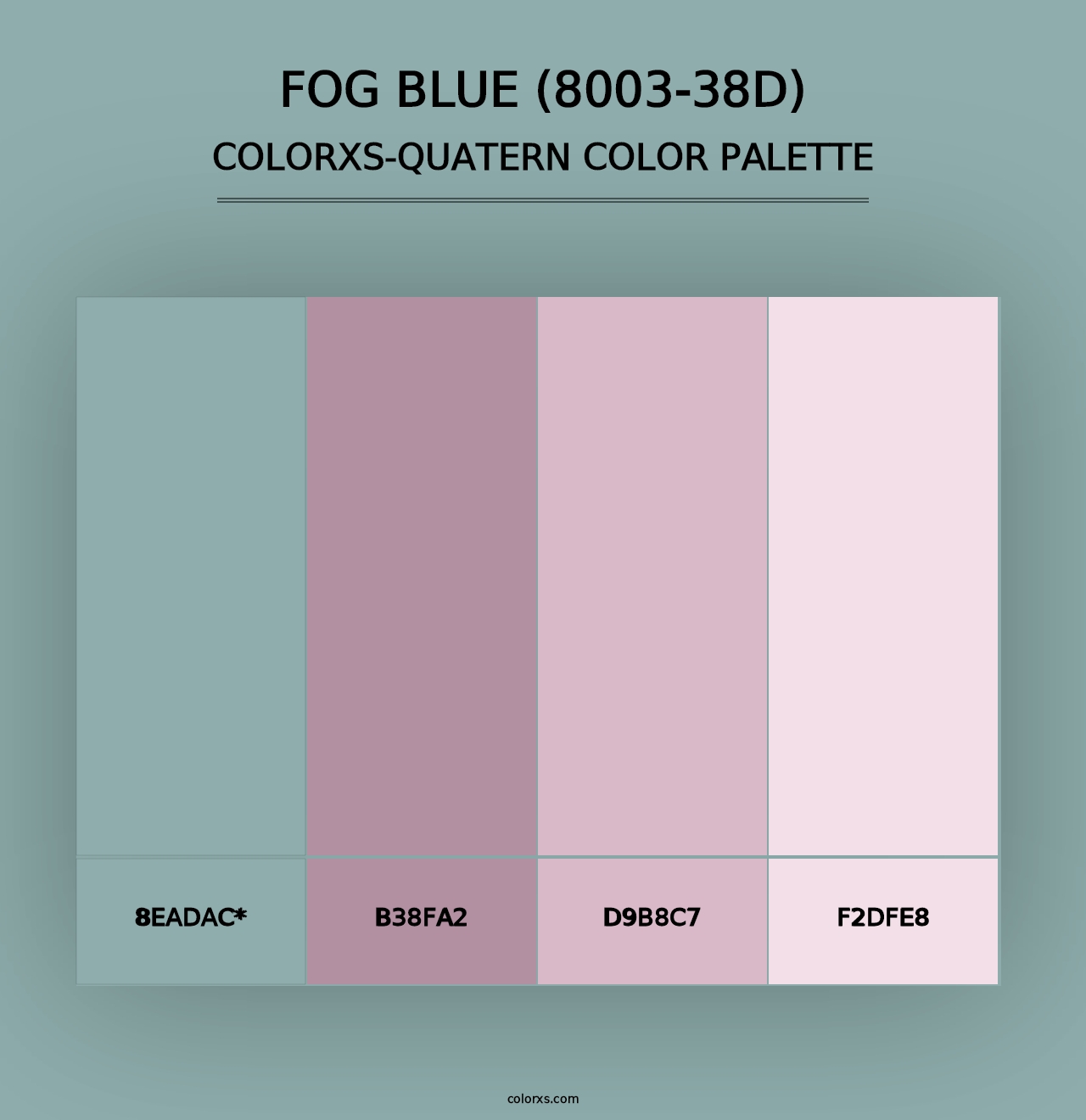 Fog Blue (8003-38D) - Colorxs Quad Palette