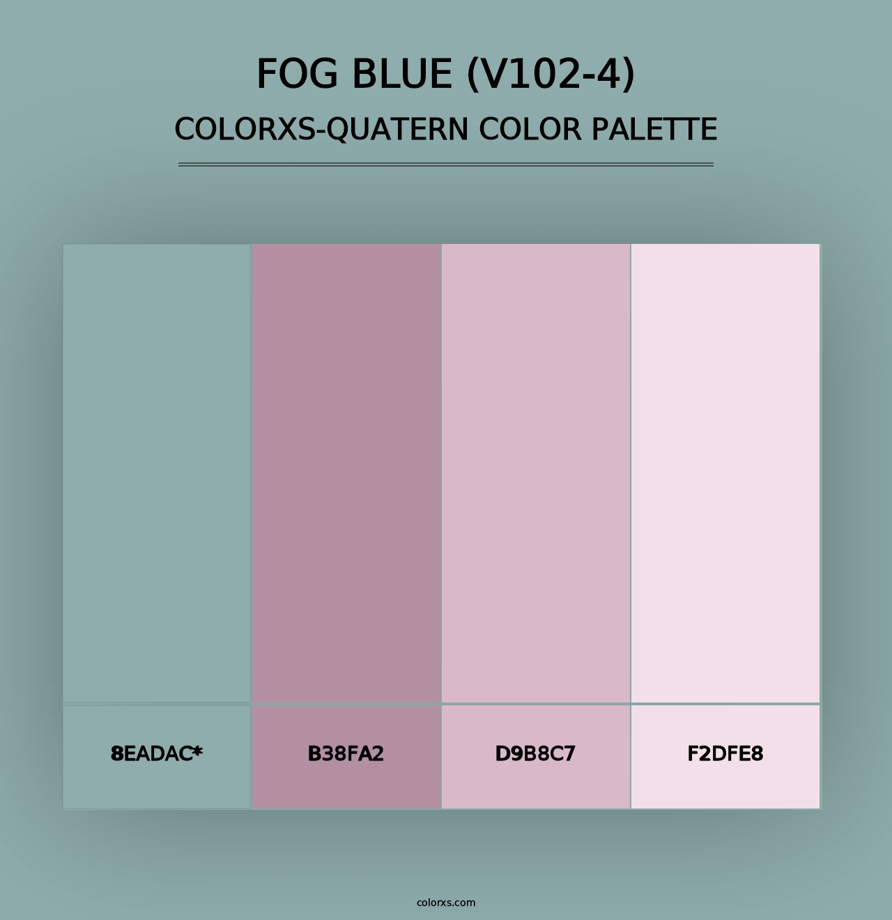 Fog Blue (V102-4) - Colorxs Quad Palette