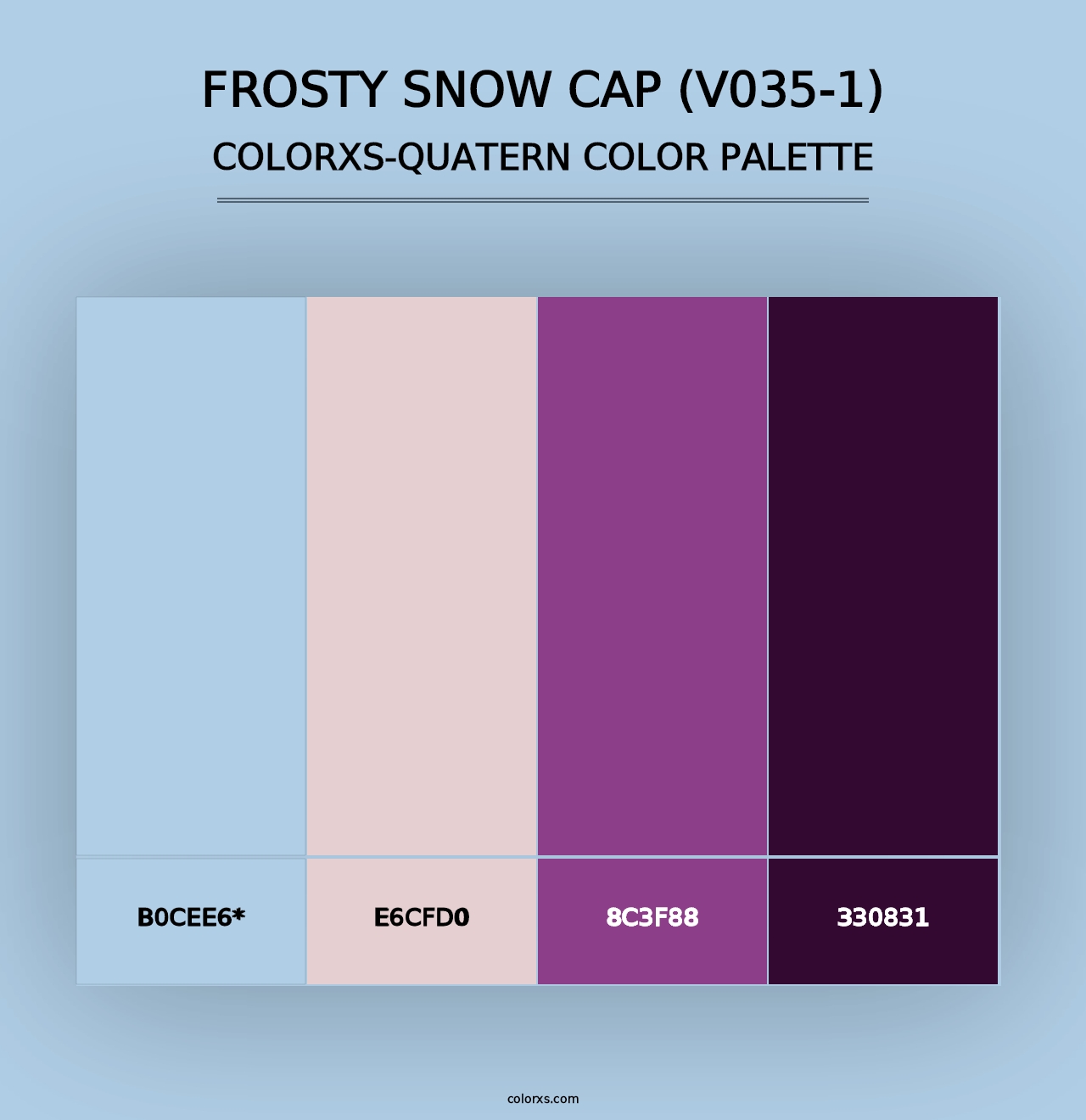 Frosty Snow Cap (V035-1) - Colorxs Quad Palette