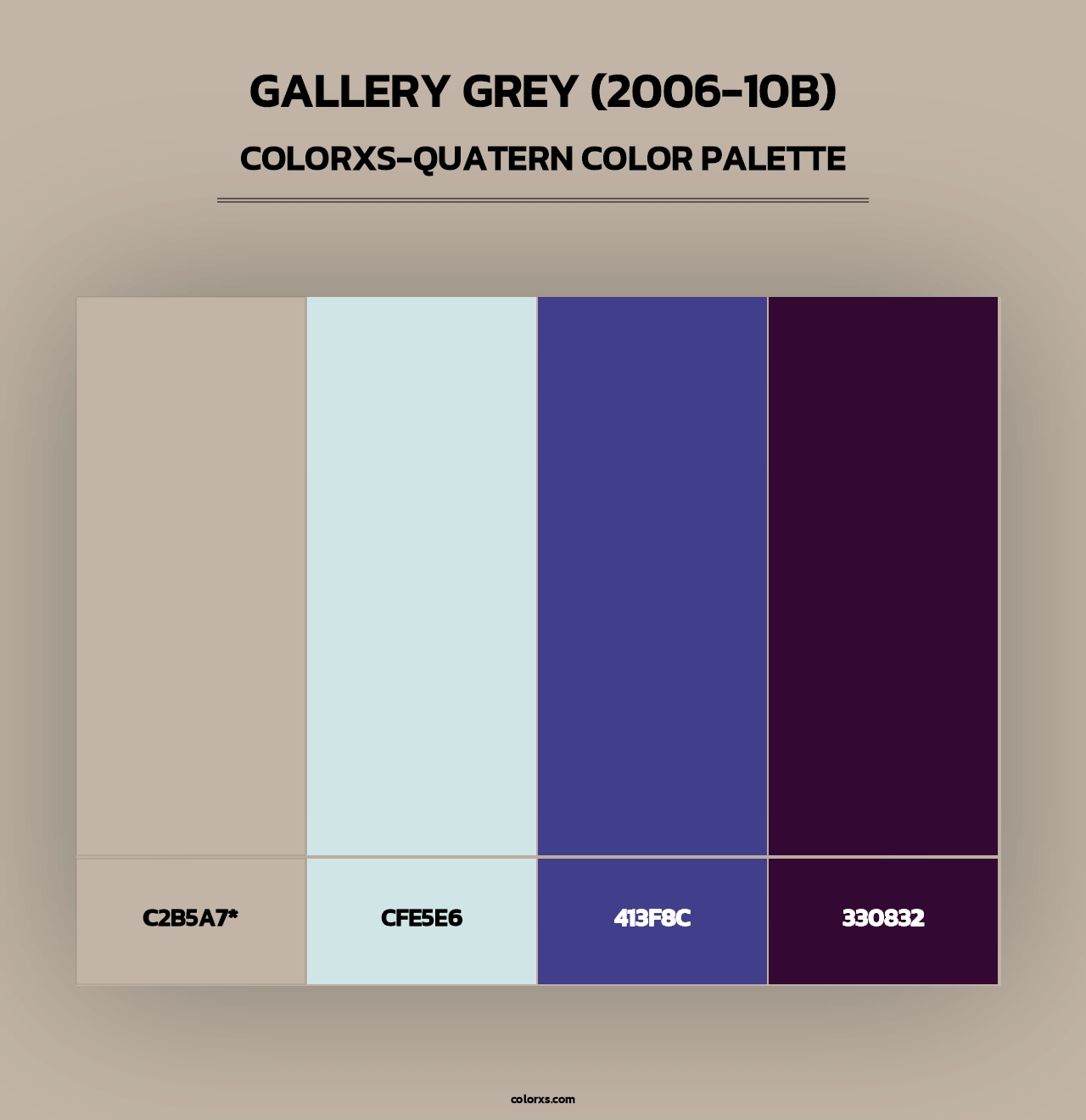 Gallery Grey (2006-10B) - Colorxs Quad Palette